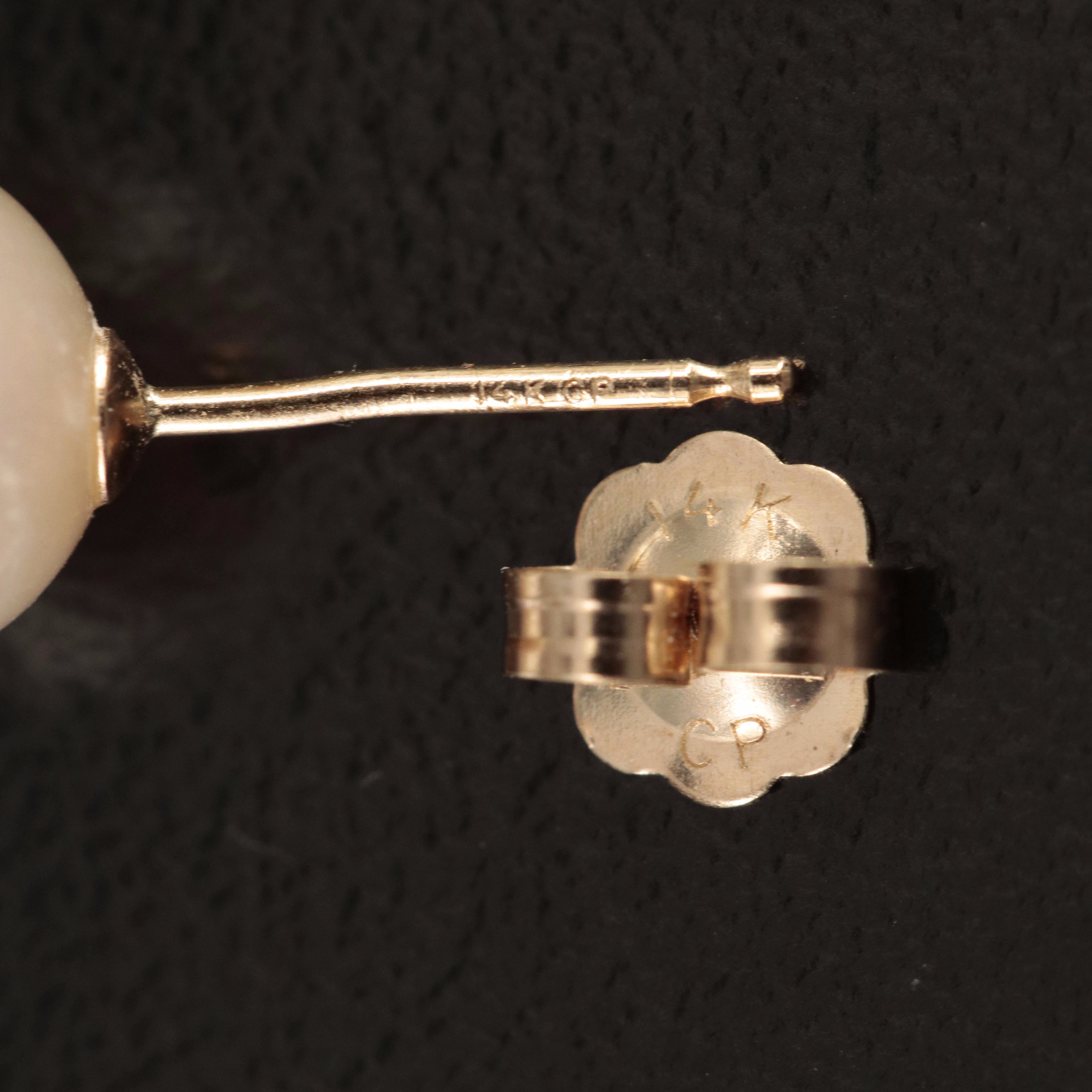 14K Pearl Necklace, Bracelet and Stud Earrings with Pearl Hank