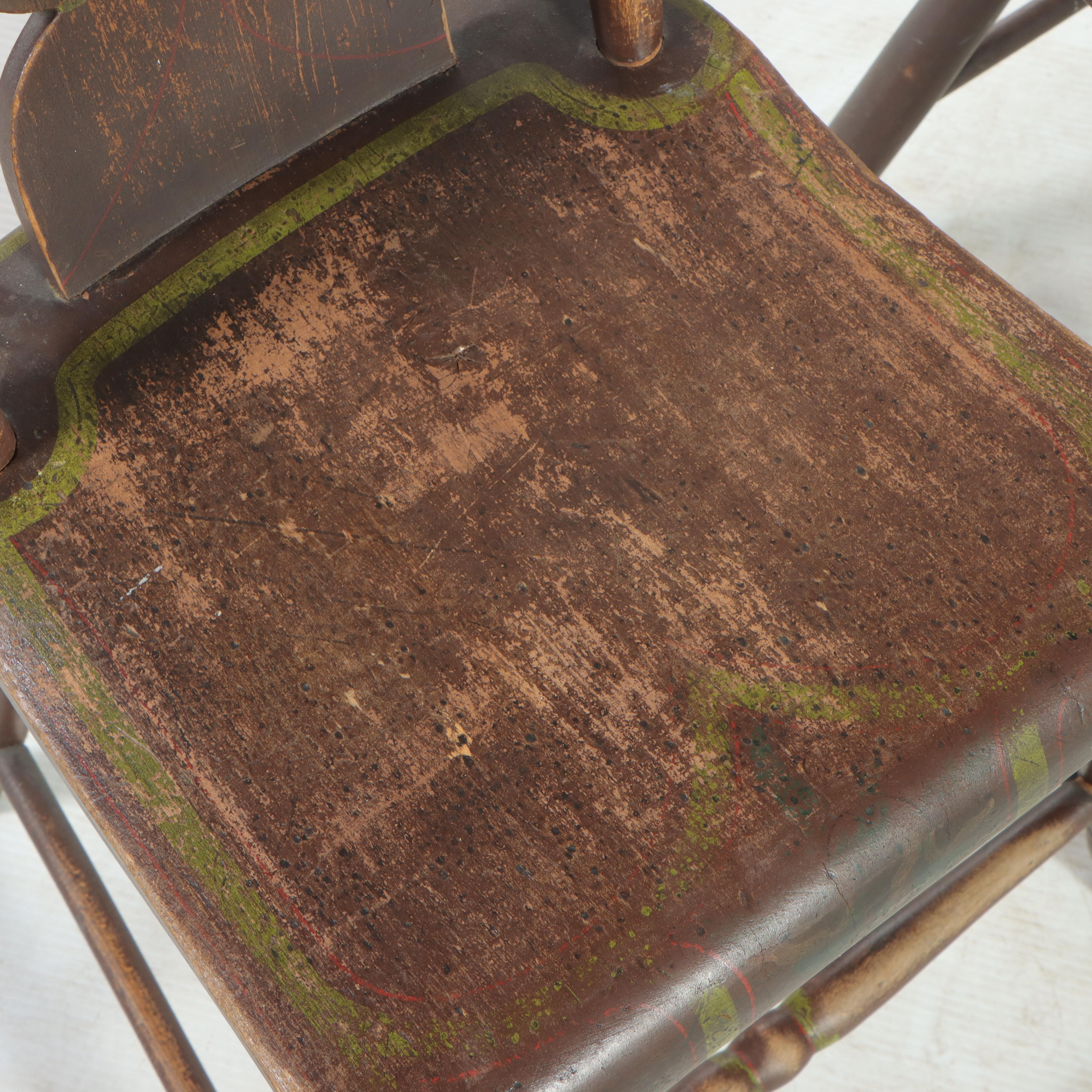 Four American Paint-Decorated "Fancy" Side Chairs, 19th Century