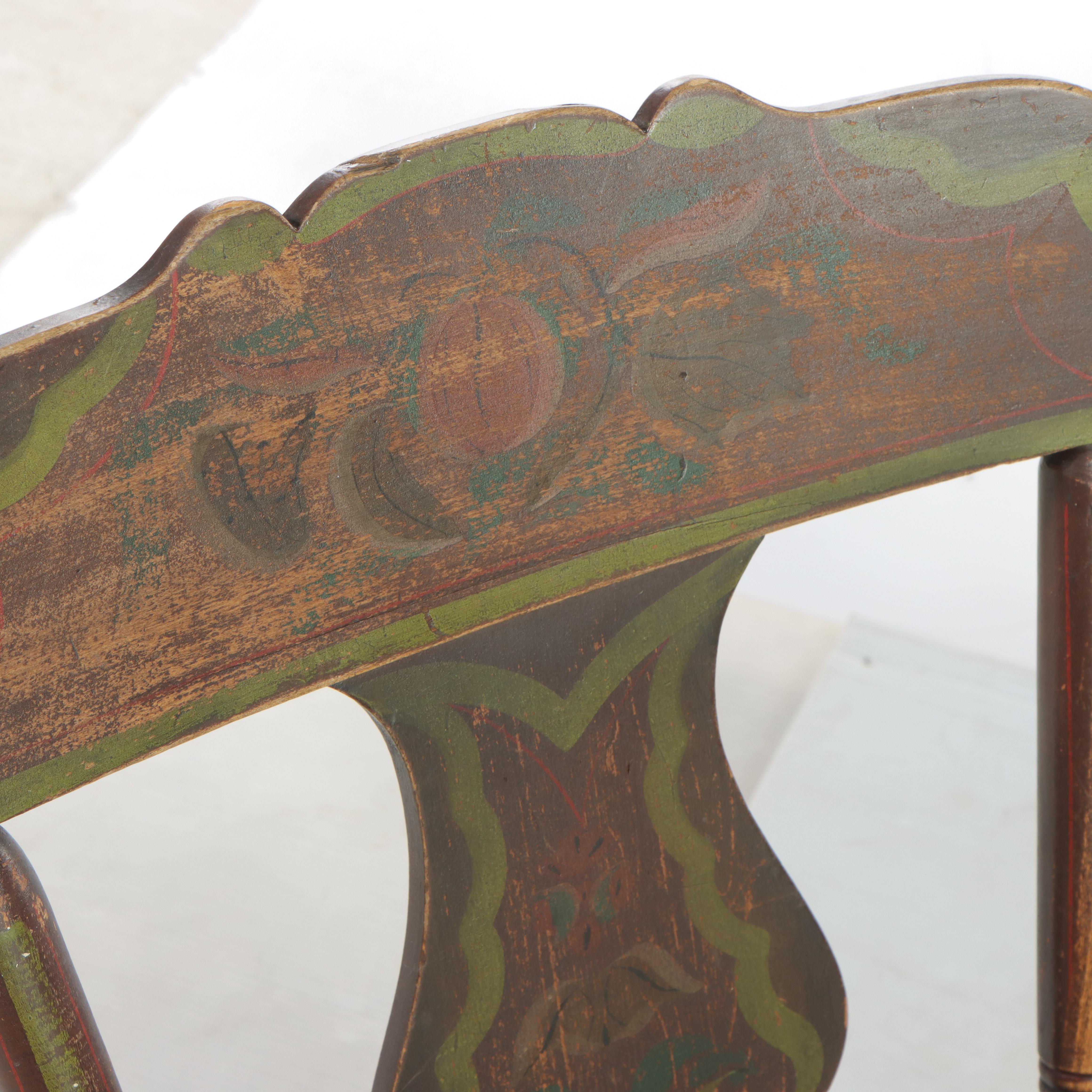 Four American Paint-Decorated "Fancy" Side Chairs, 19th Century