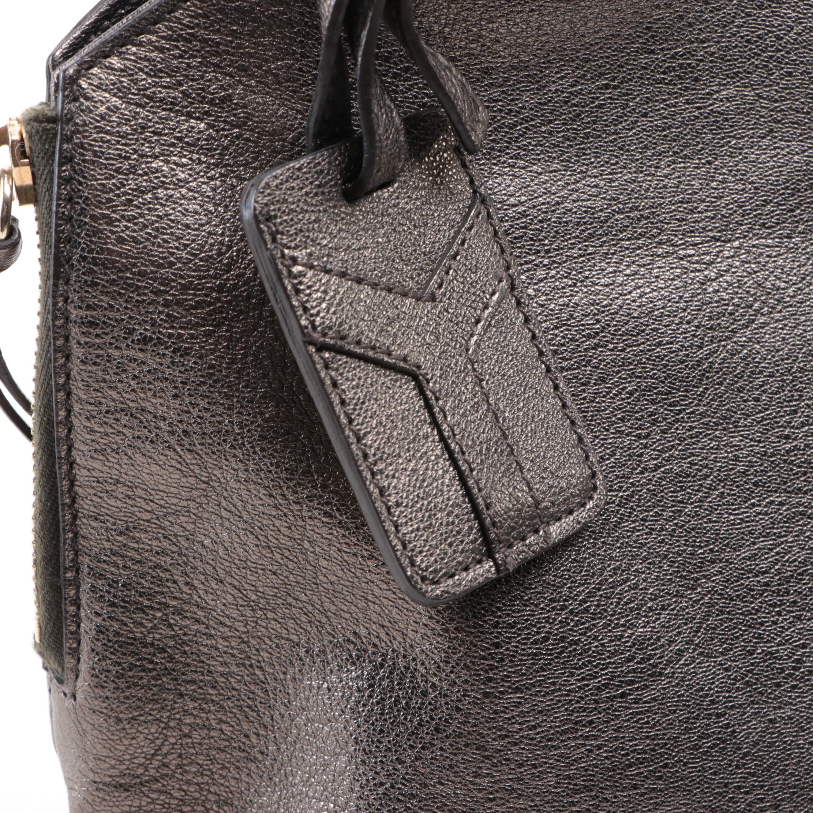 Yves Saint Laurent Metallic Leather Top Handle Bag