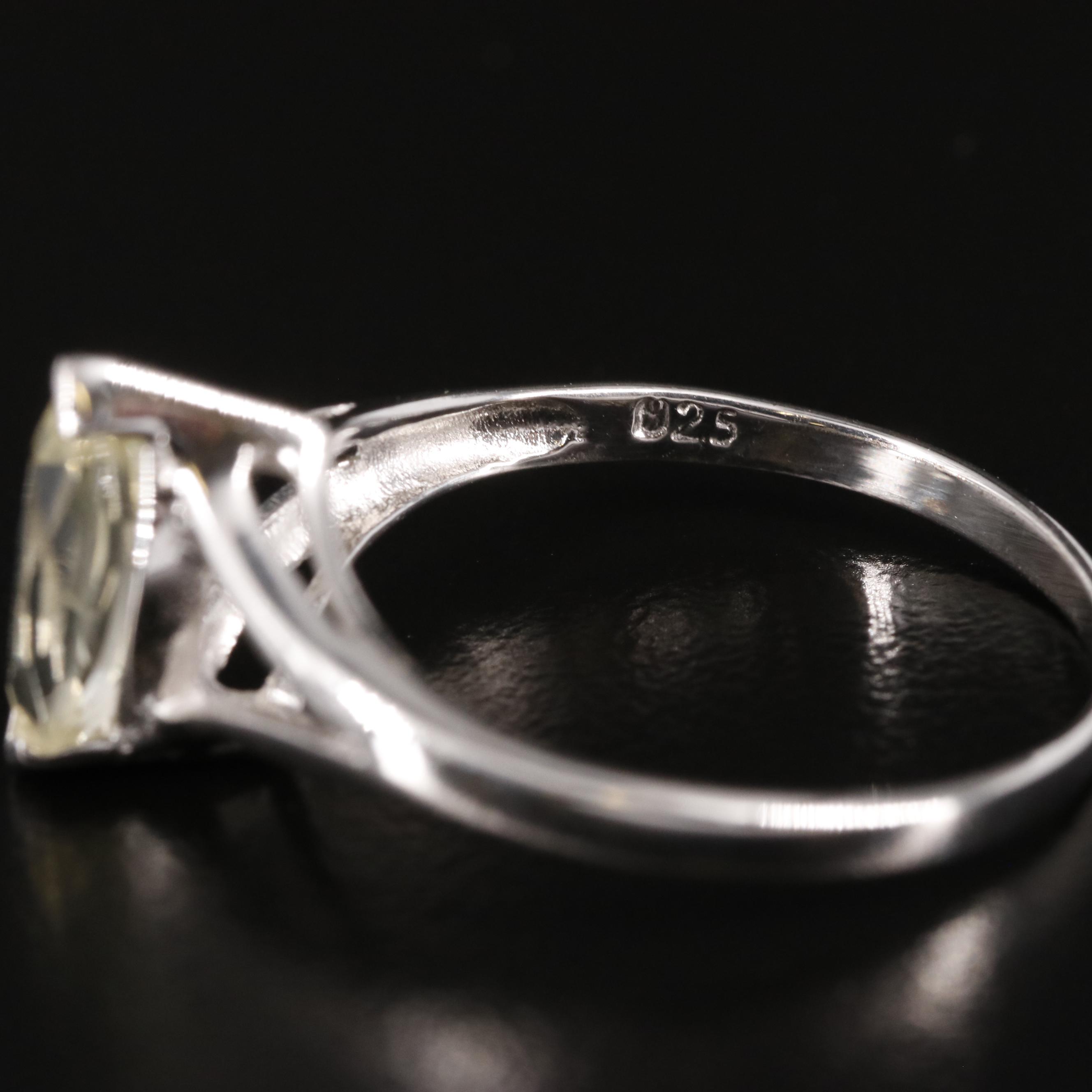 Sterling Citrine Ring