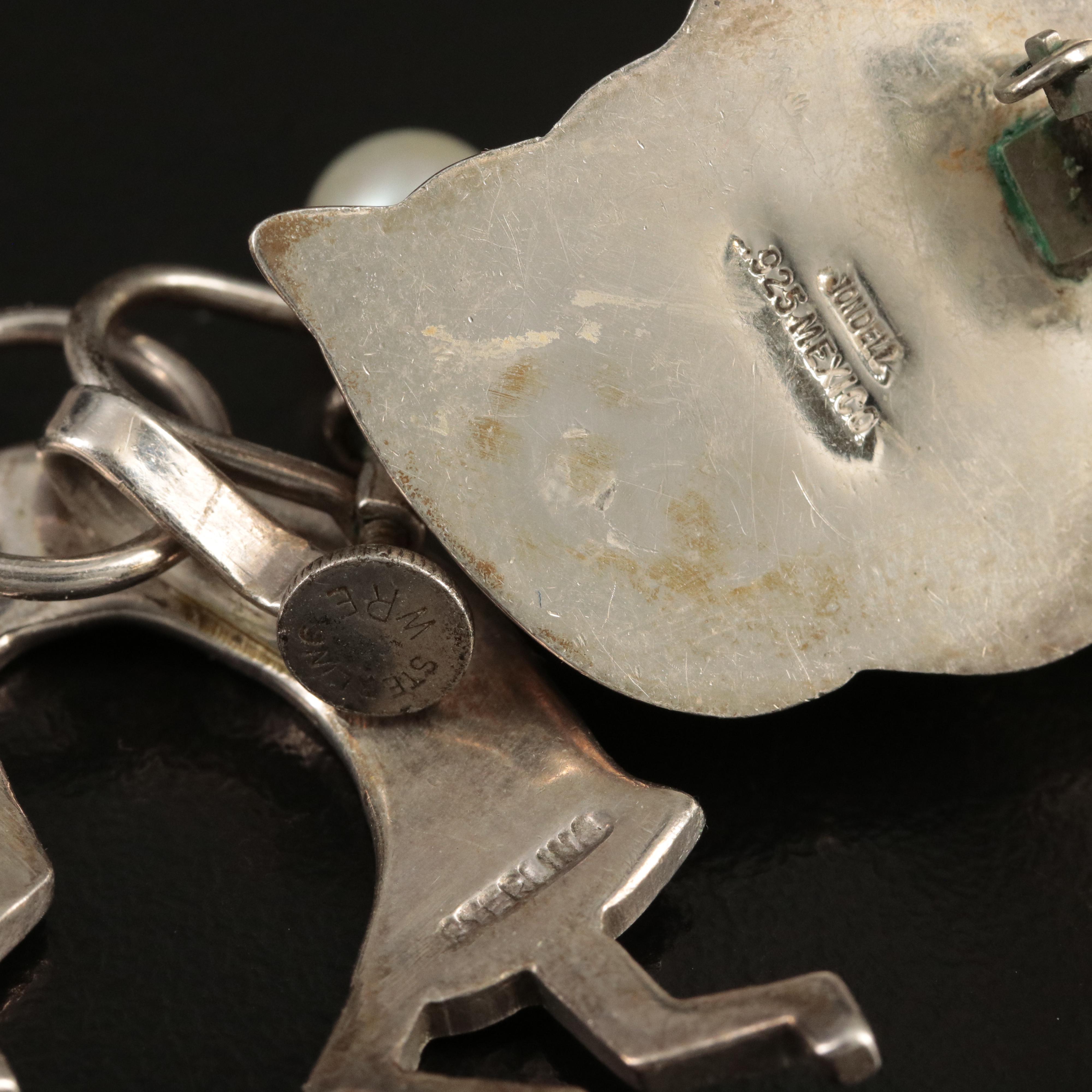 Sterling Grouping Including Kokopelli Pendant, Necklace, Ring and Earrings