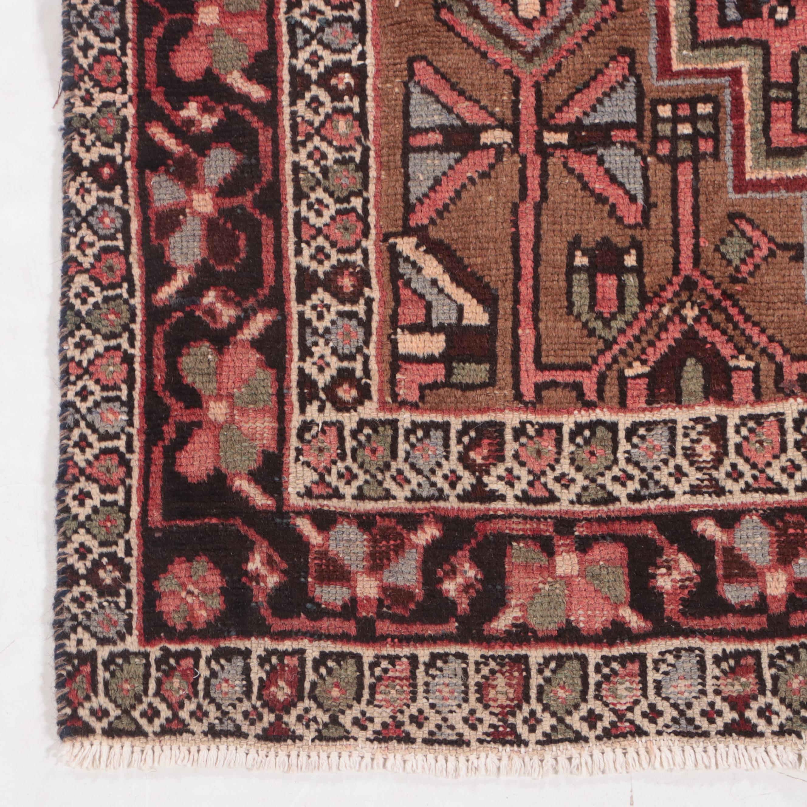 4'5 x 7'8 Hand-Knotted Persian Hamadan Area Rug