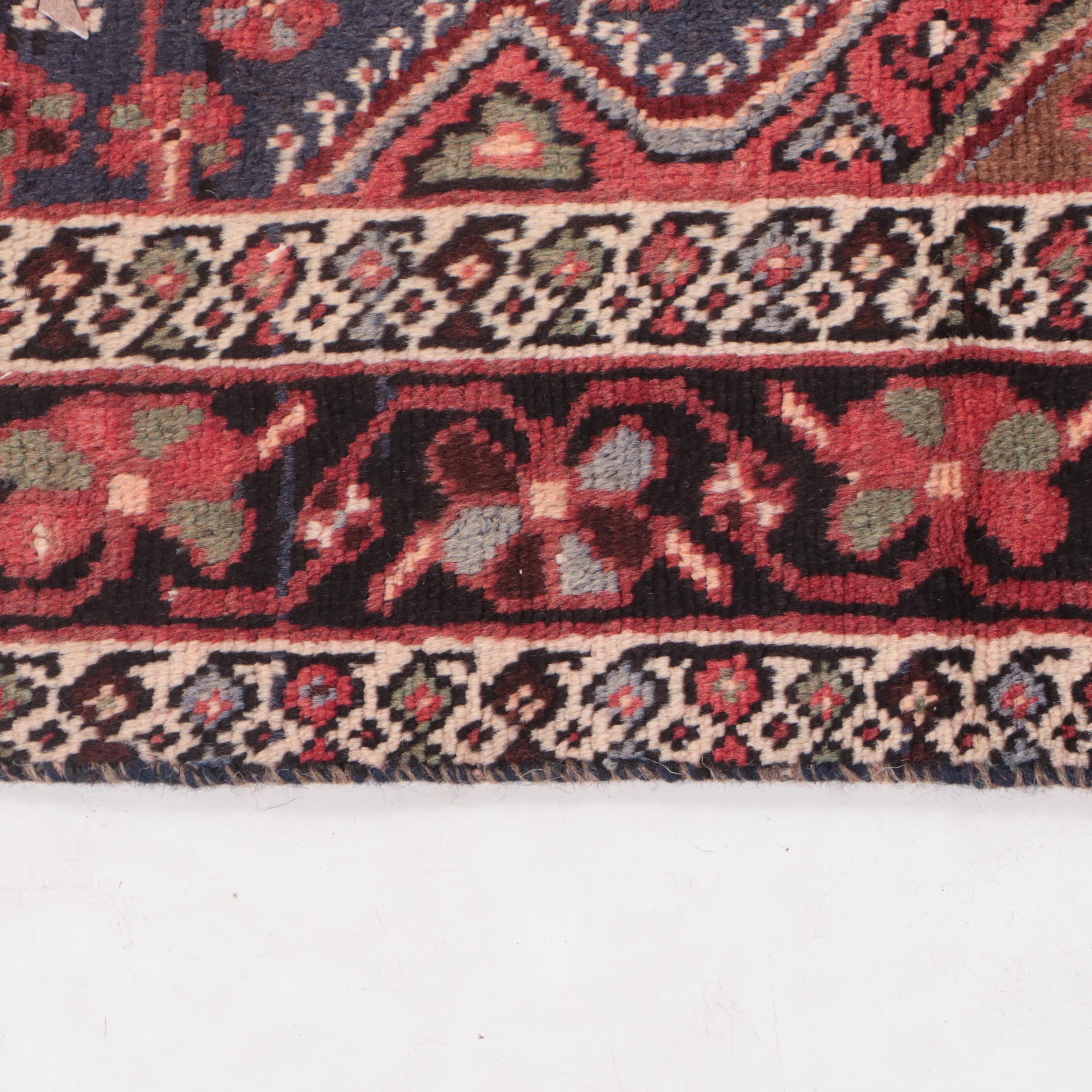 4'5 x 7'8 Hand-Knotted Persian Hamadan Area Rug