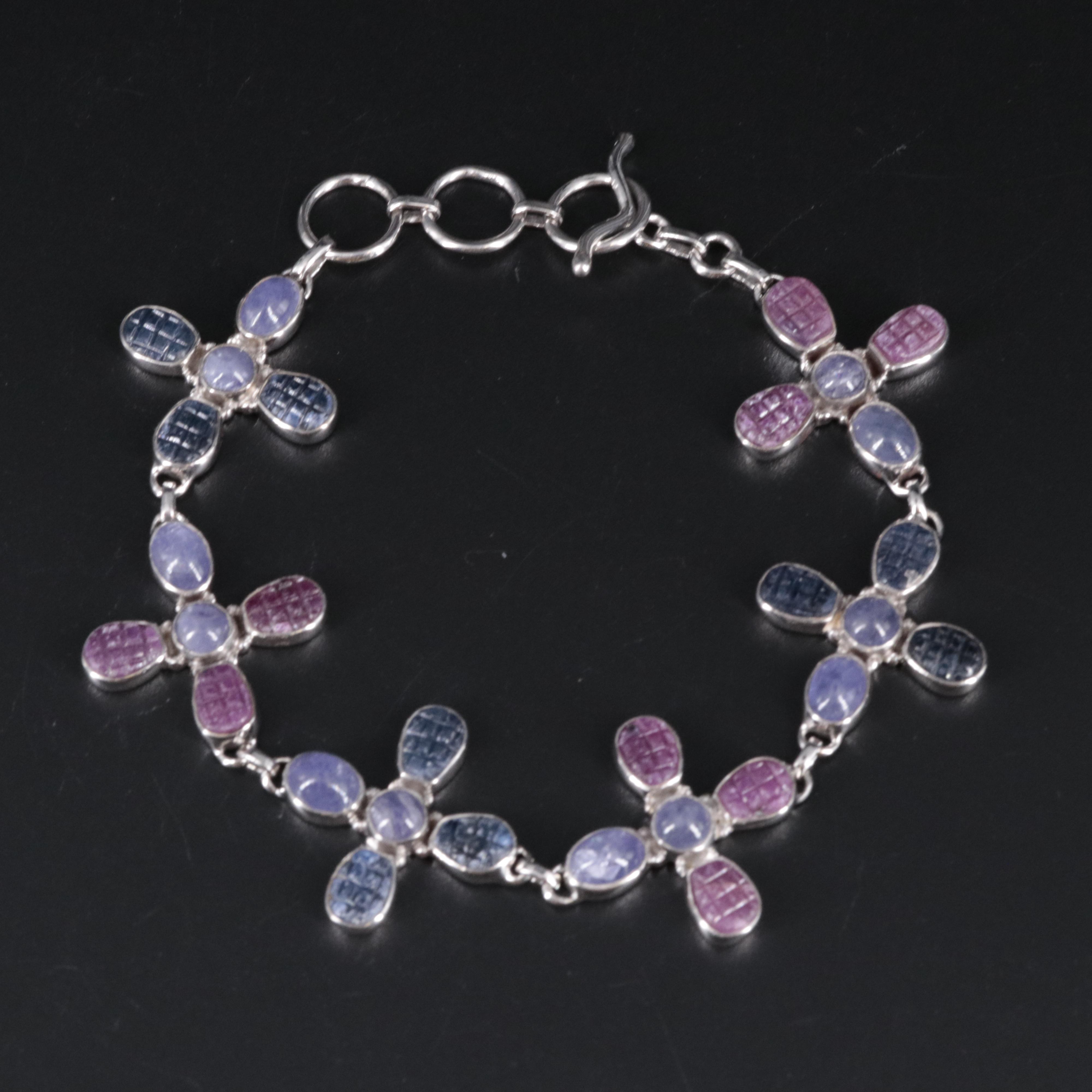Sterling Silver Multi-Gemstone Bracelet