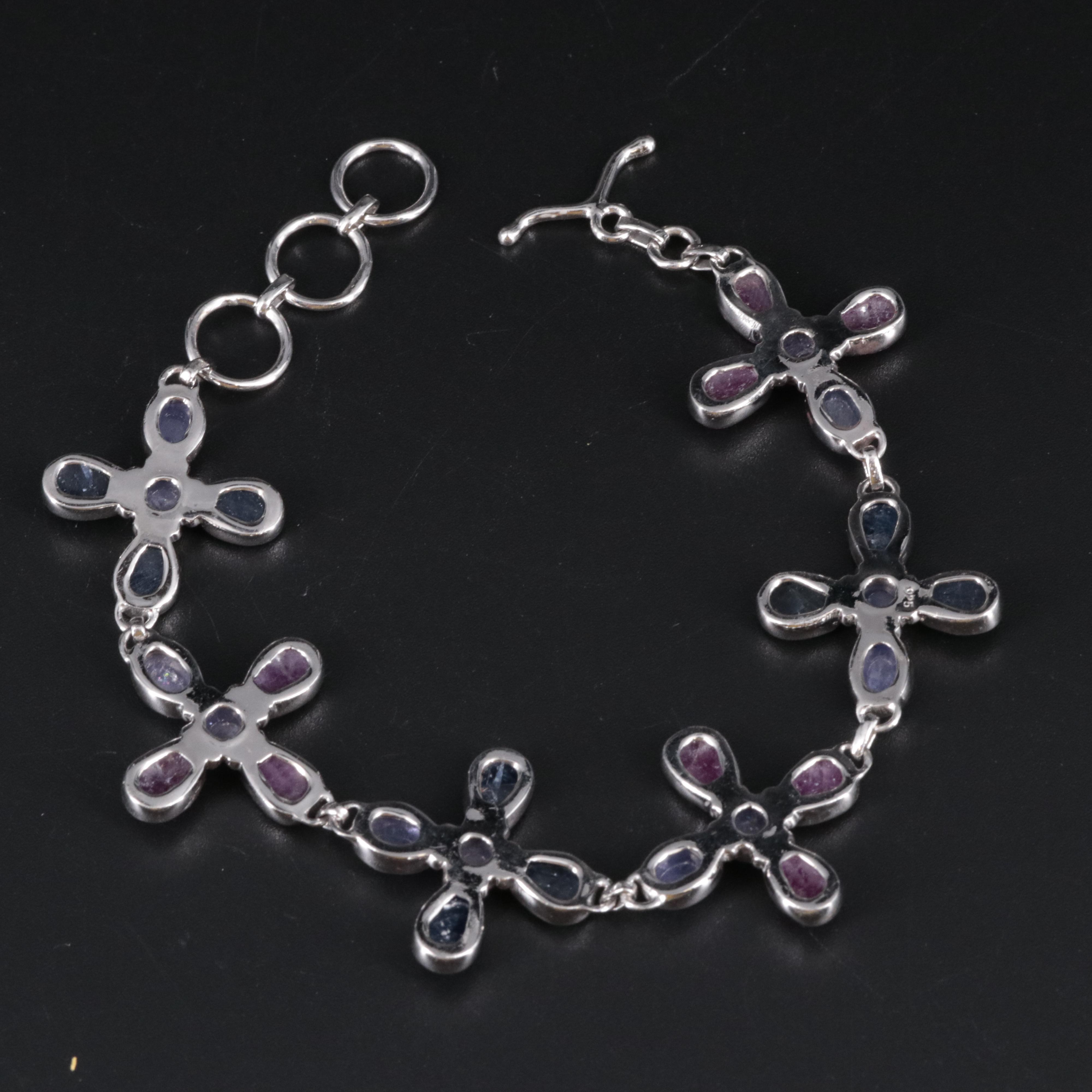 Sterling Silver Multi-Gemstone Bracelet
