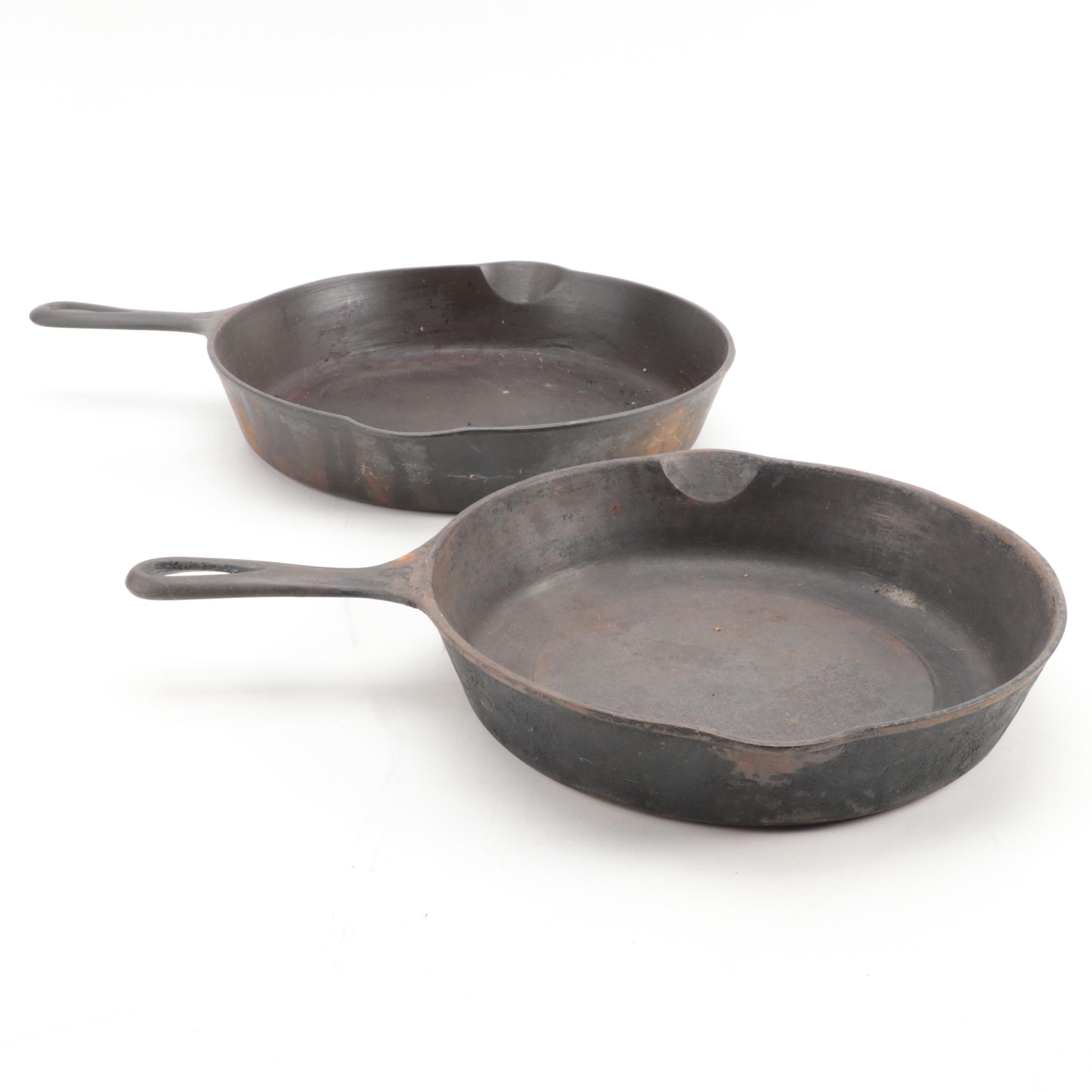 Griswold and Wagner Iron Skillets with Magnalite Aluminum Roasting Pots