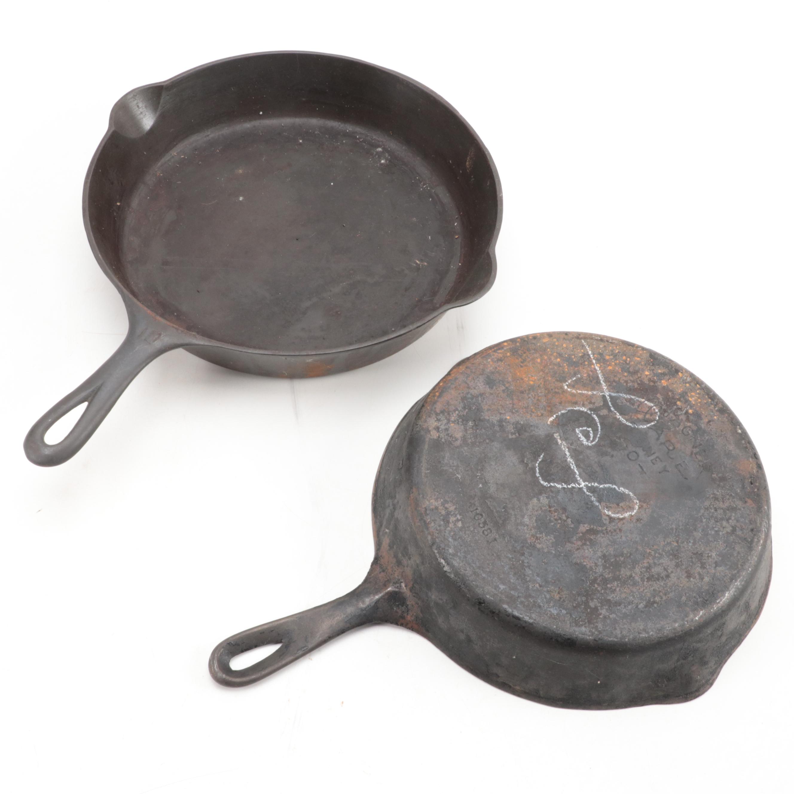 Griswold and Wagner Iron Skillets with Magnalite Aluminum Roasting Pots