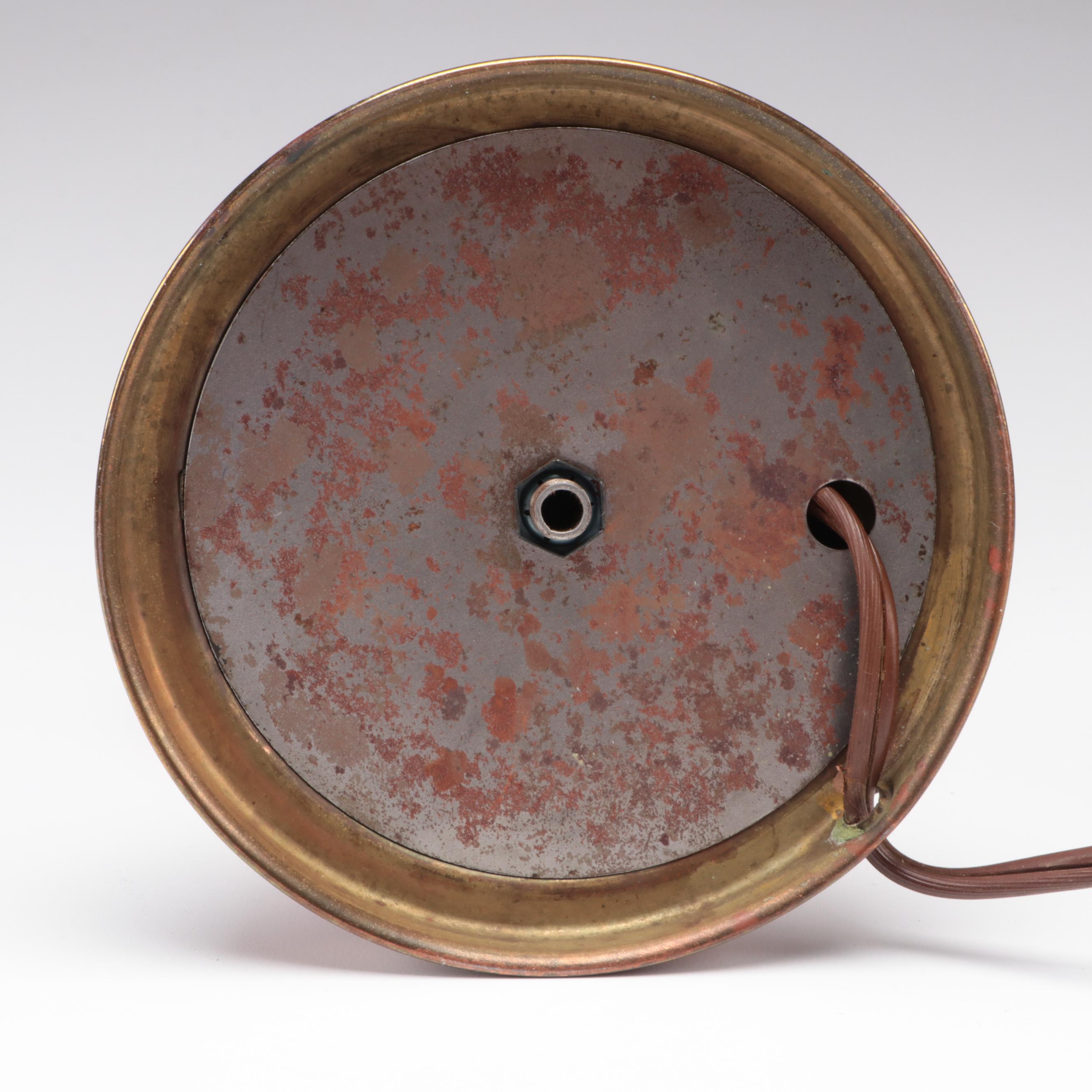 Pair of Bohemian Style Cranberry Flash Boudoir Lamps