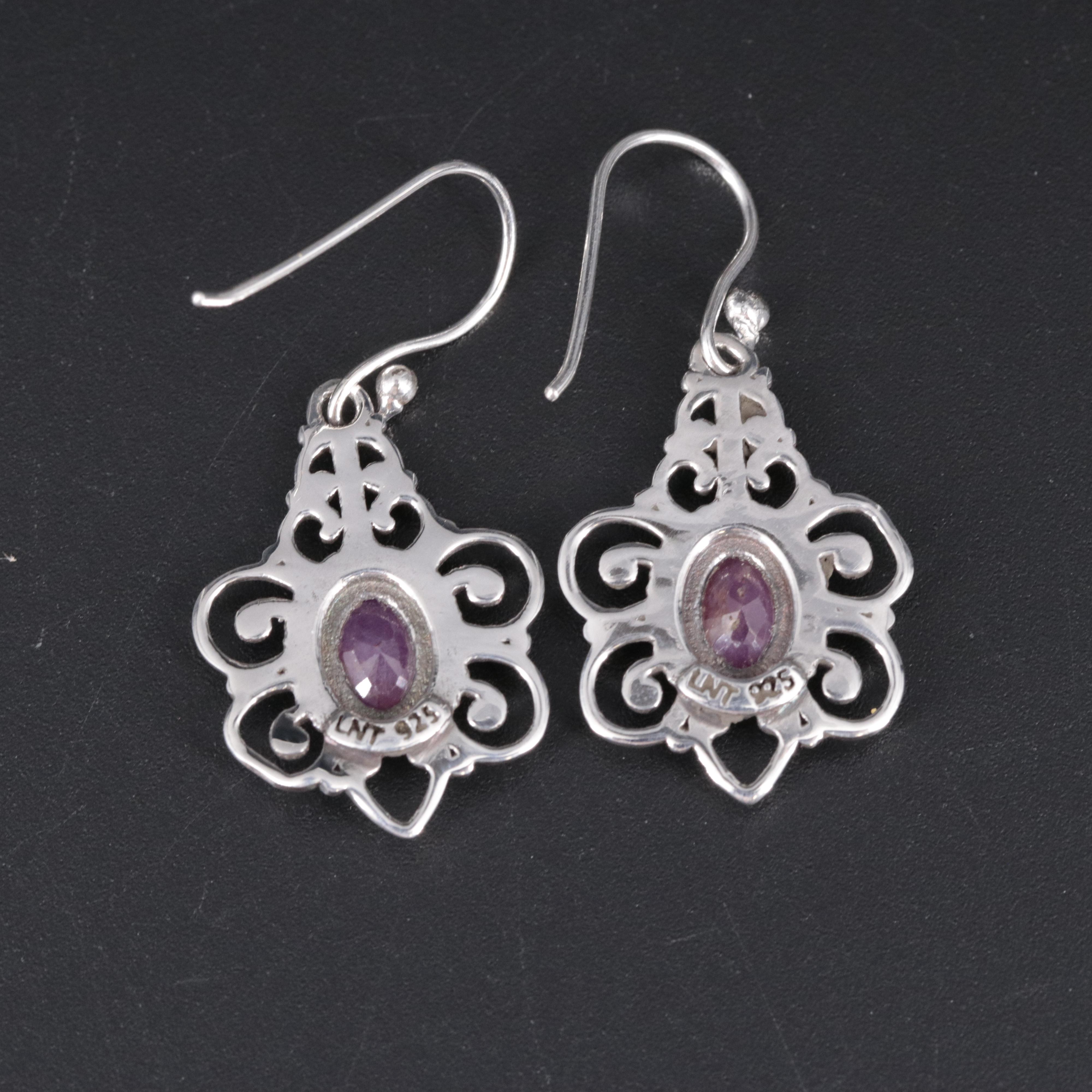 Sterling Silver Ruby Earrings