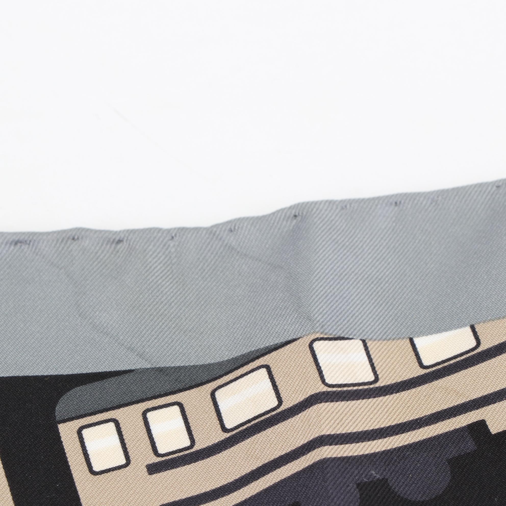 Chanel CC Train Print Silk Scarf