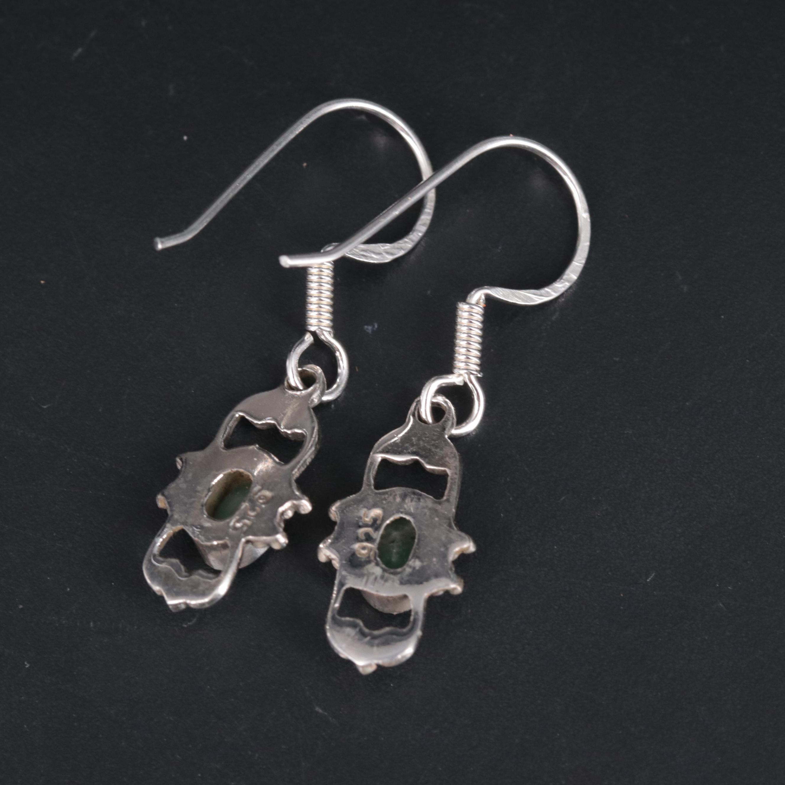 Sterling Silver Emerald Earrings