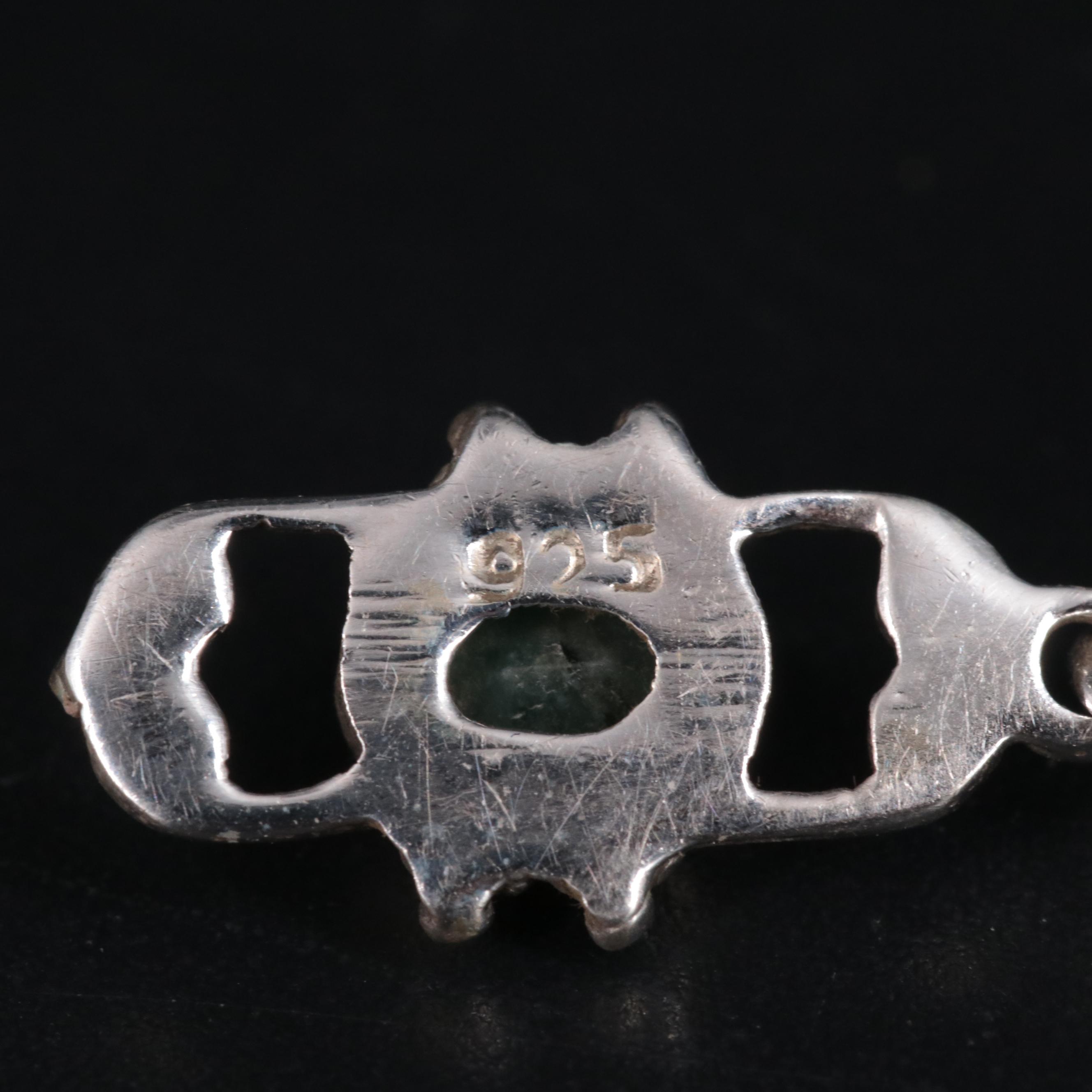 Sterling Silver Emerald Earrings