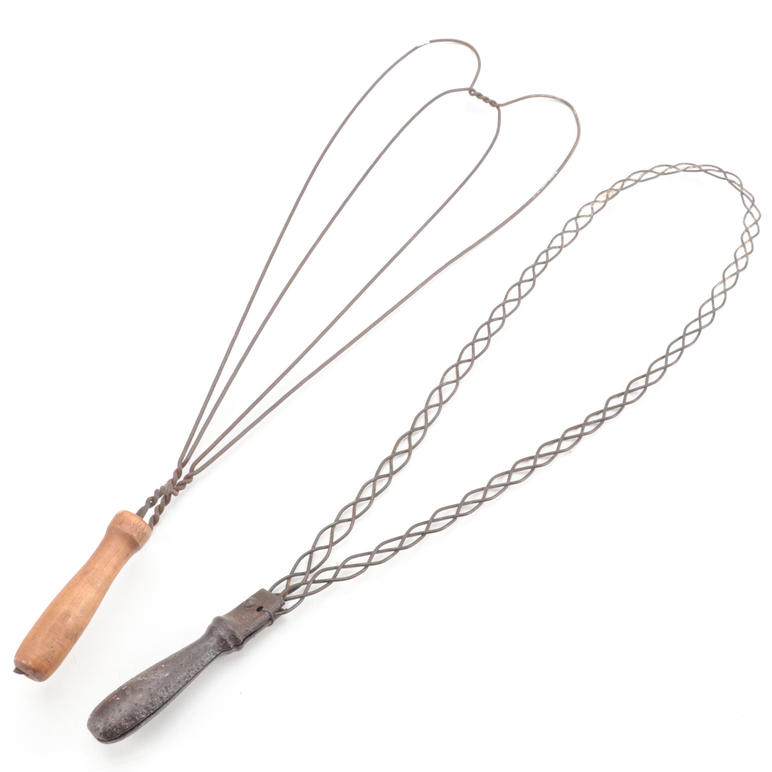 Twisted and Braided Wire Rug Beaters, Late 19th/ Early 20th Century