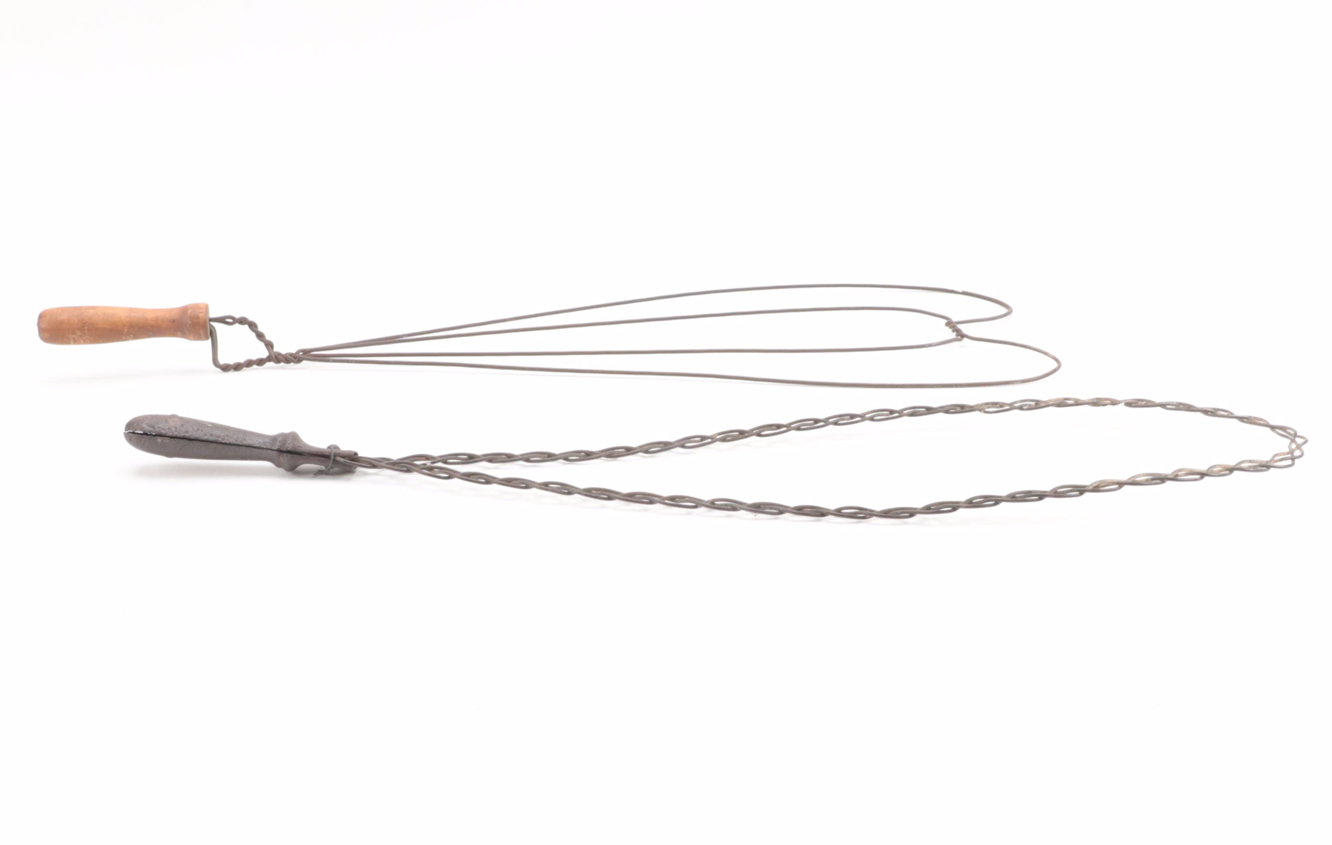 Twisted and Braided Wire Rug Beaters, Late 19th/ Early 20th Century