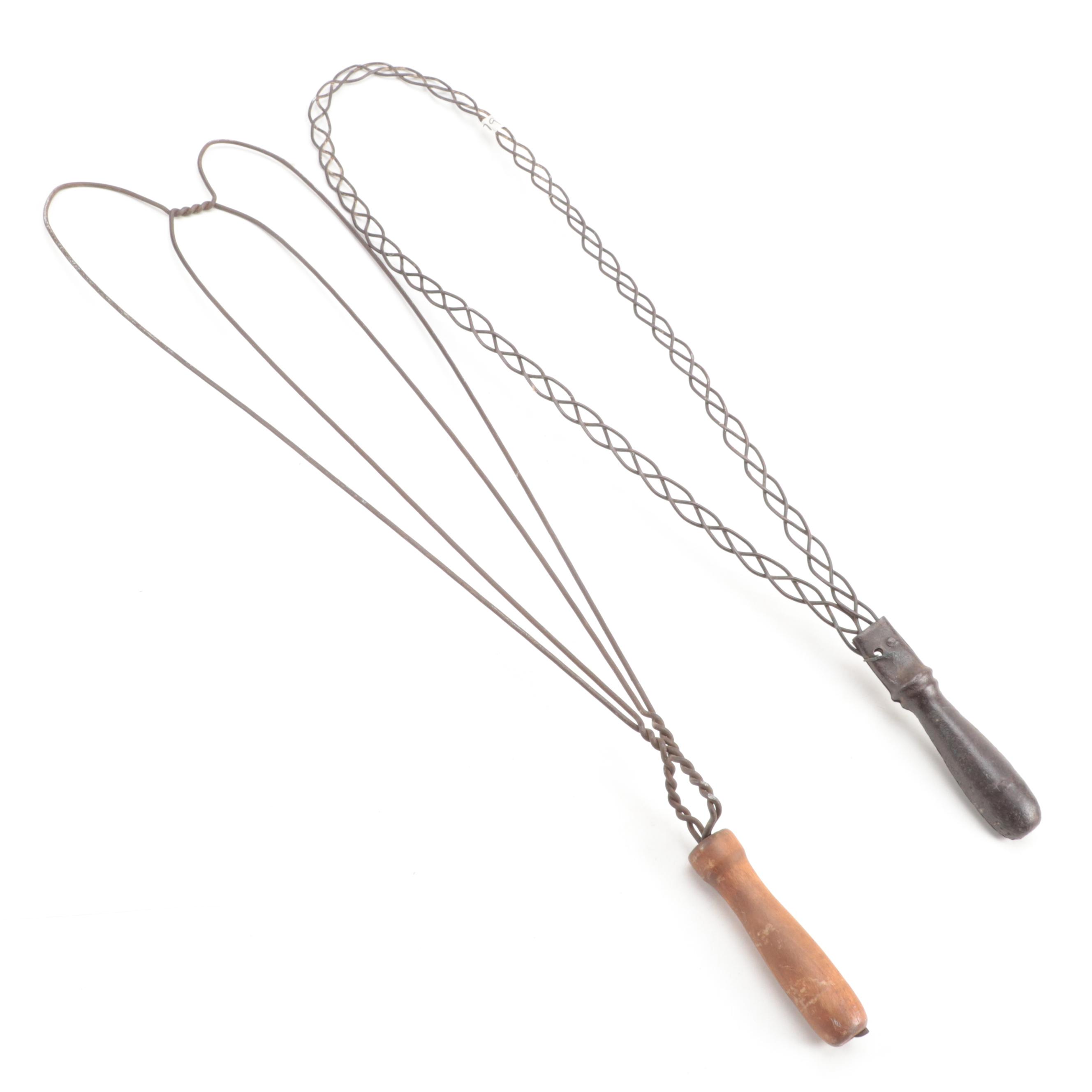 Twisted and Braided Wire Rug Beaters, Late 19th/ Early 20th Century