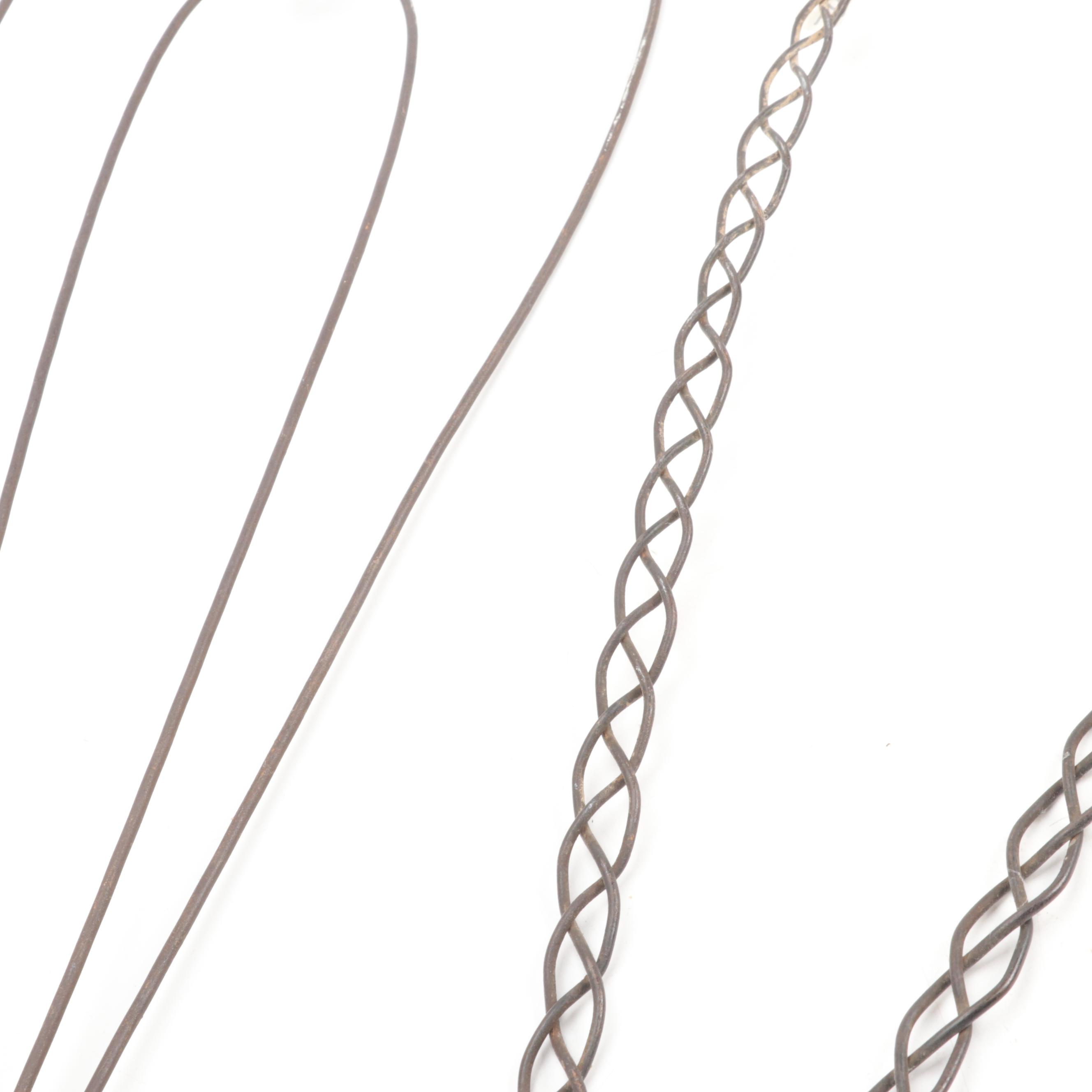 Twisted and Braided Wire Rug Beaters, Late 19th/ Early 20th Century