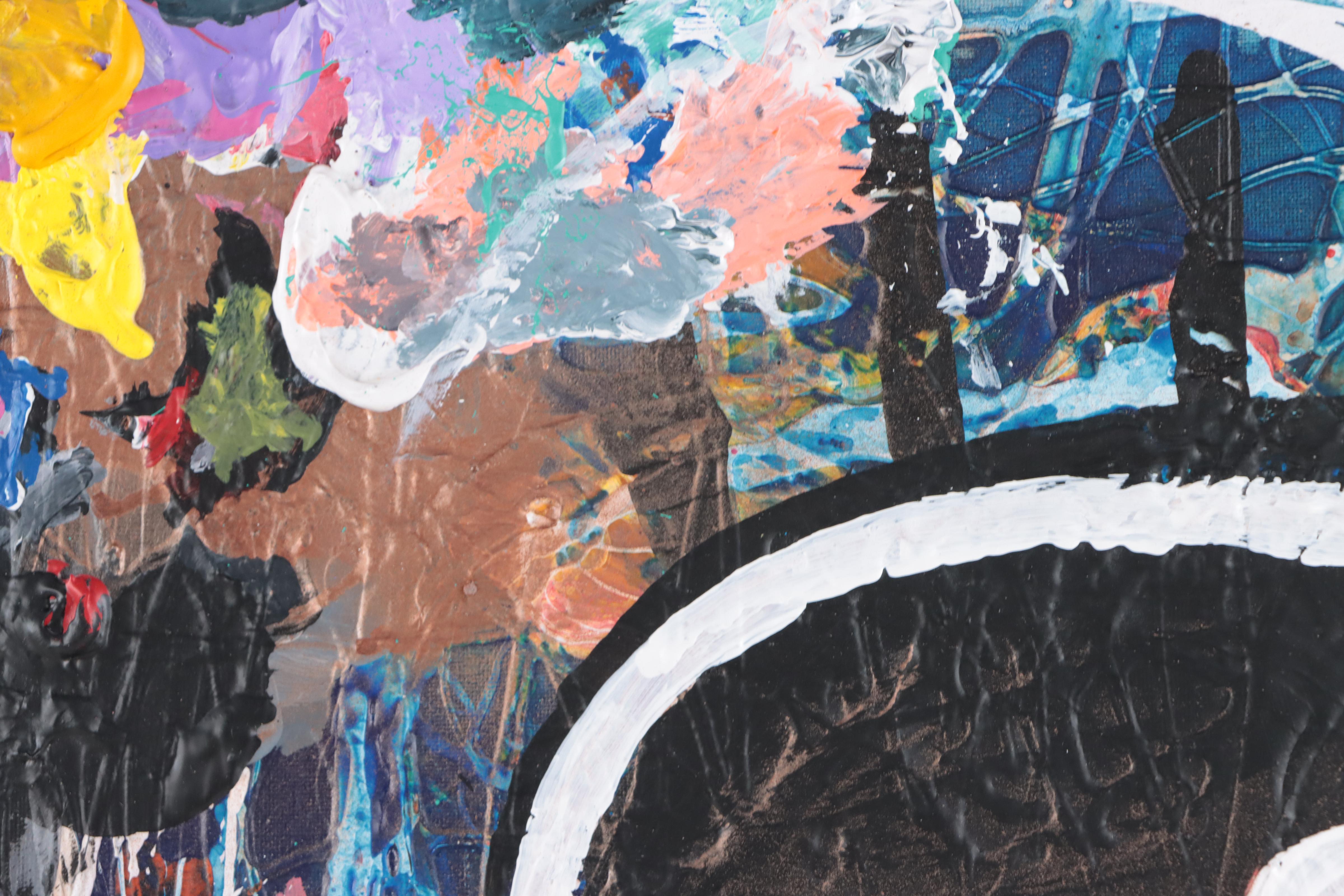 Abiola Idowu Mixed Media Painting, 2023