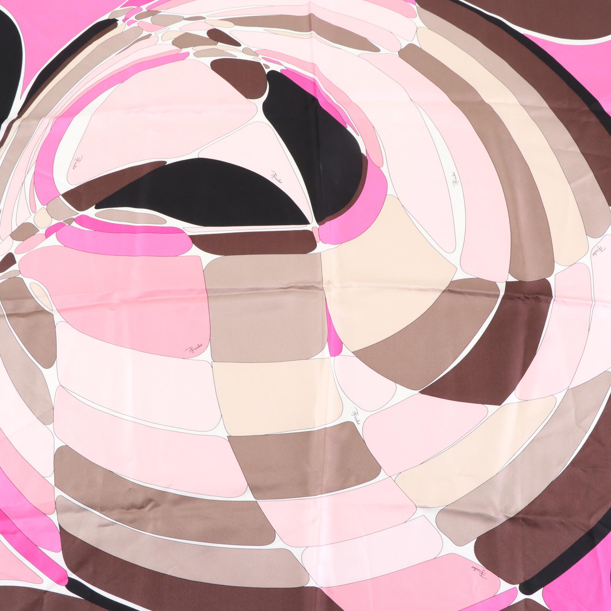 Emilio Pucci Firenze Silk Twill Multicolor Scarf