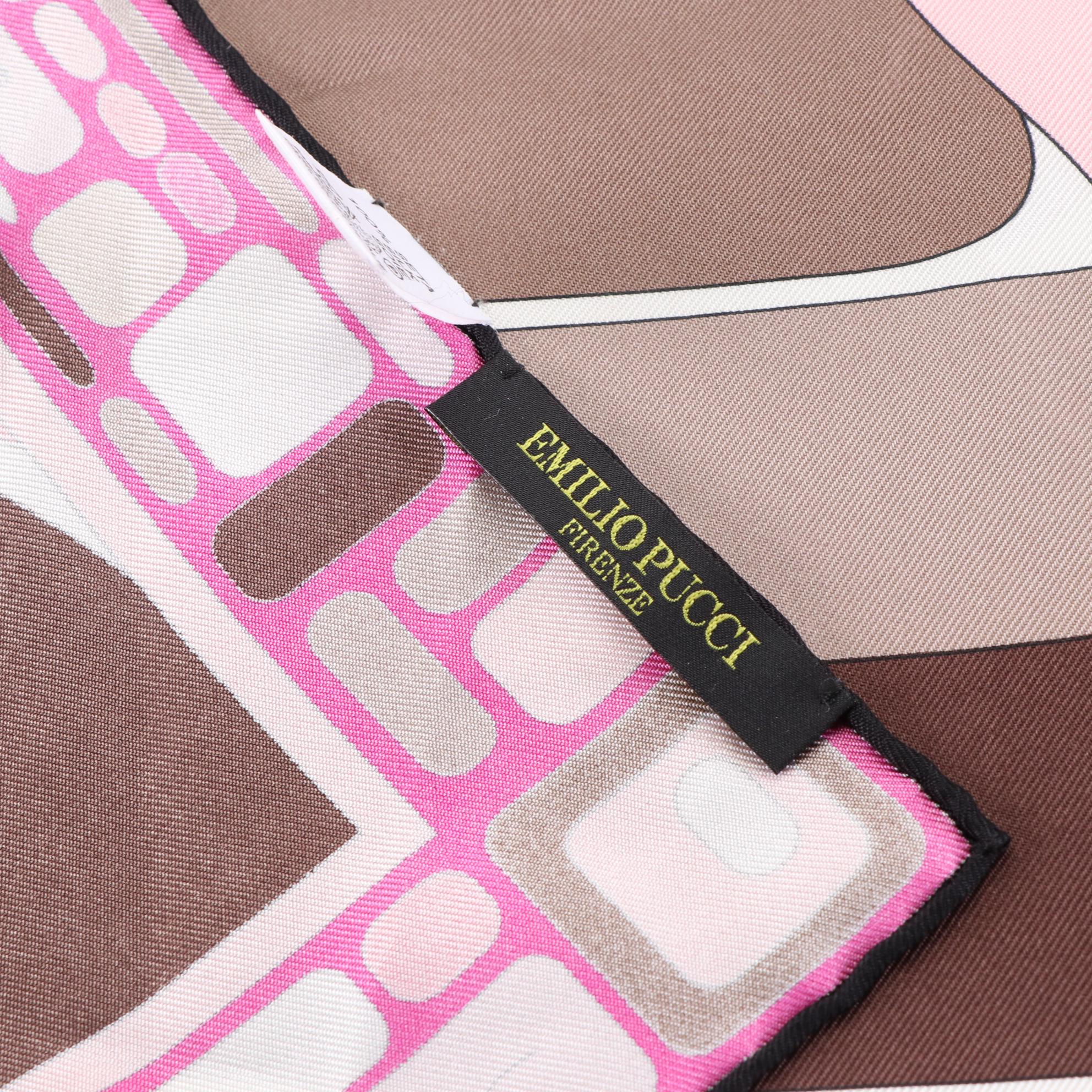 Emilio Pucci Firenze Silk Twill Multicolor Scarf