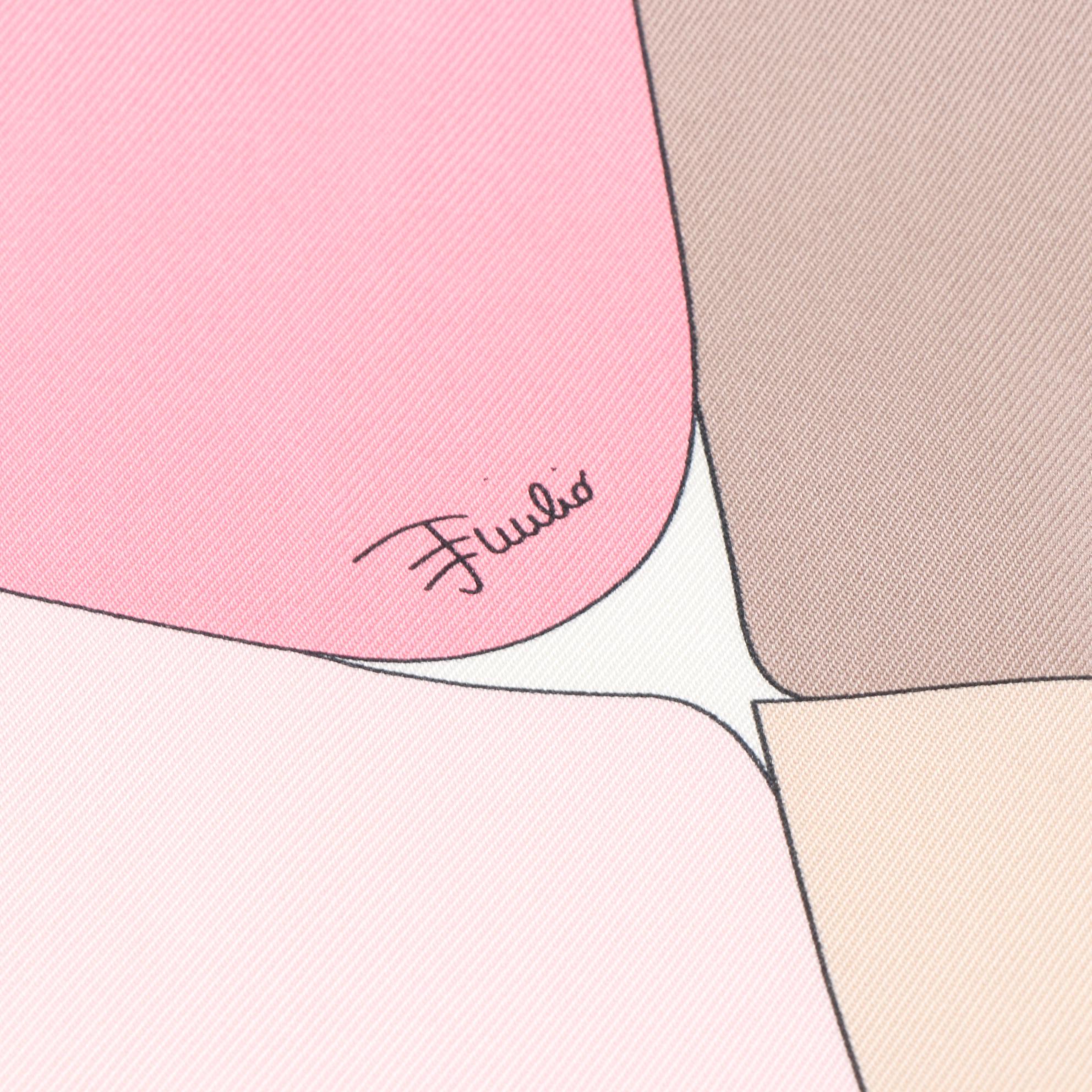 Emilio Pucci Firenze Silk Twill Multicolor Scarf