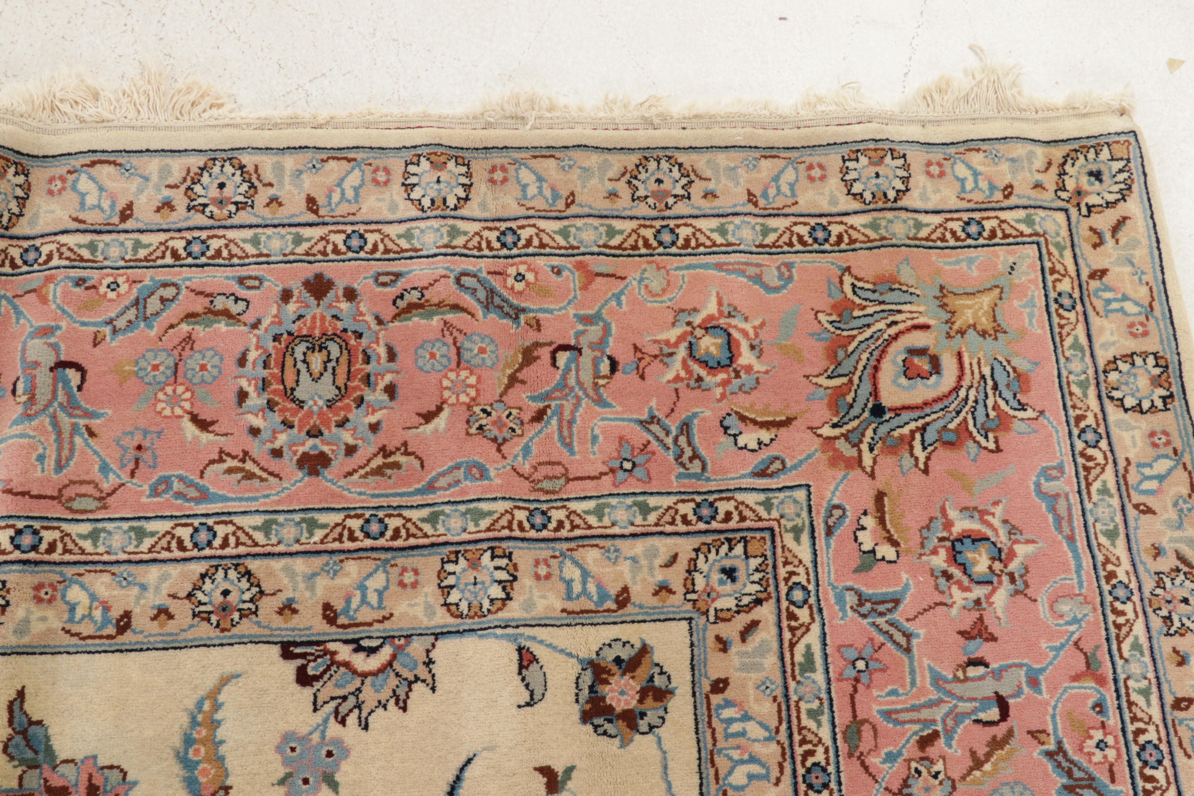 8'11 x 12'6 Hand-Knotted Romani-Persian Tabriz Room Sized Rug