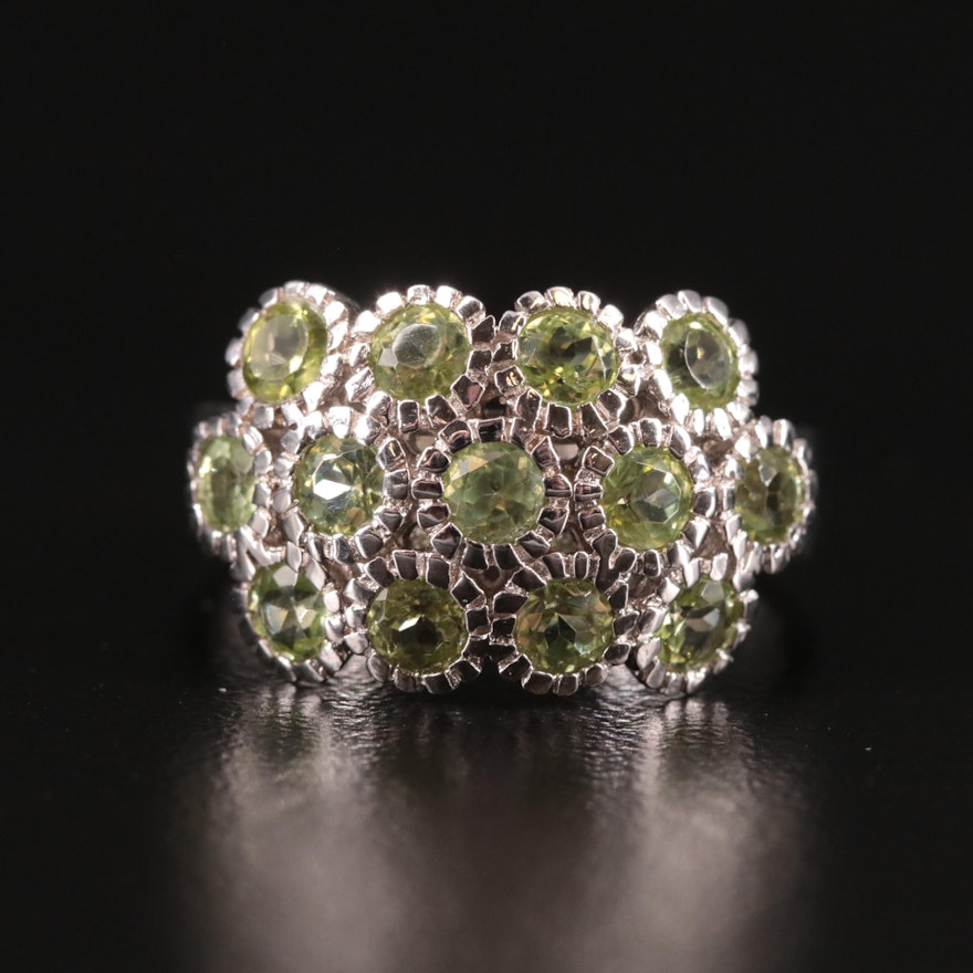 Sterling Peridot Miracle Setting Ring