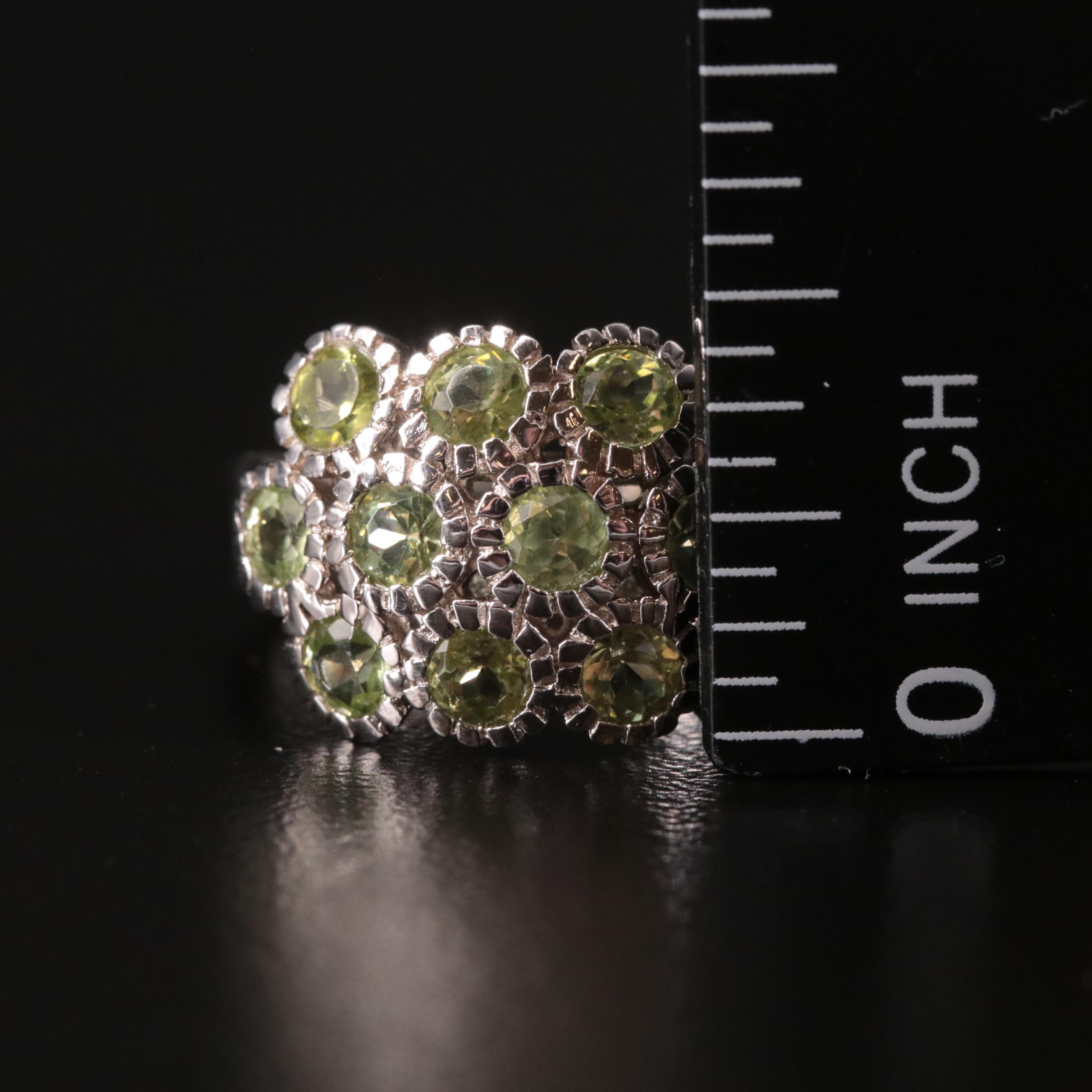 Sterling Peridot Miracle Setting Ring