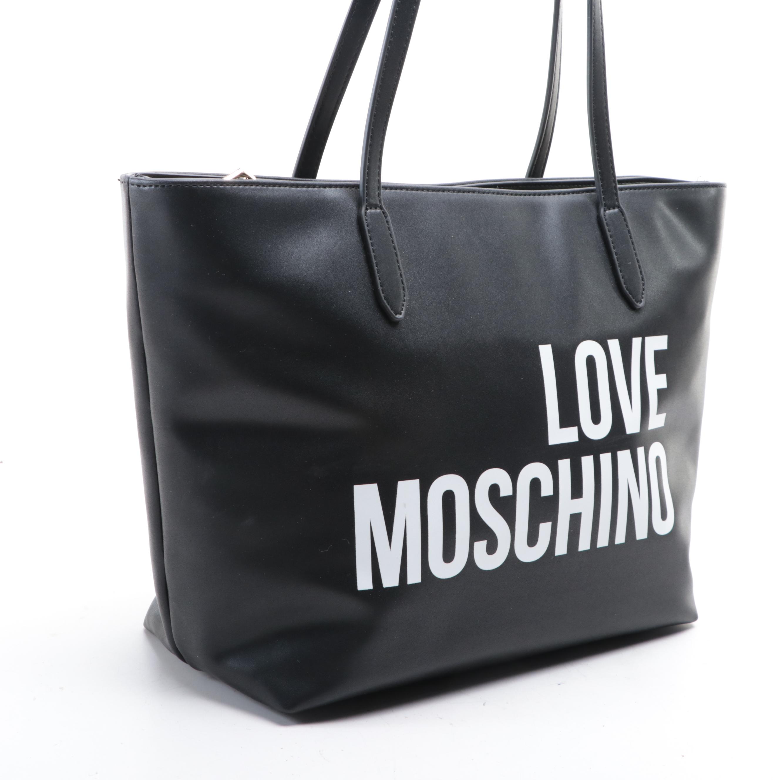 Love Moschino Logo Tote in Leather