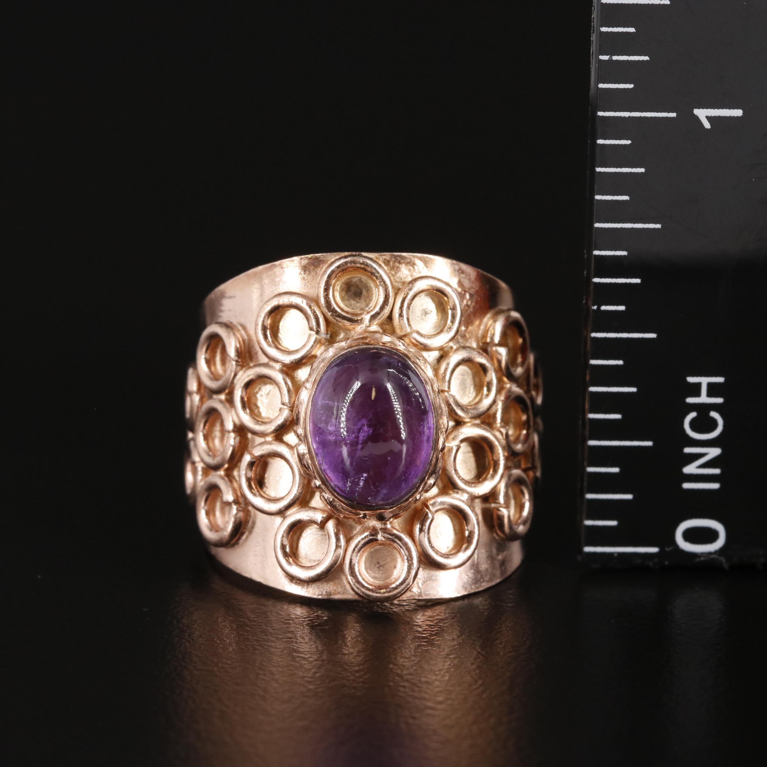 Amethyst Tapered Ring