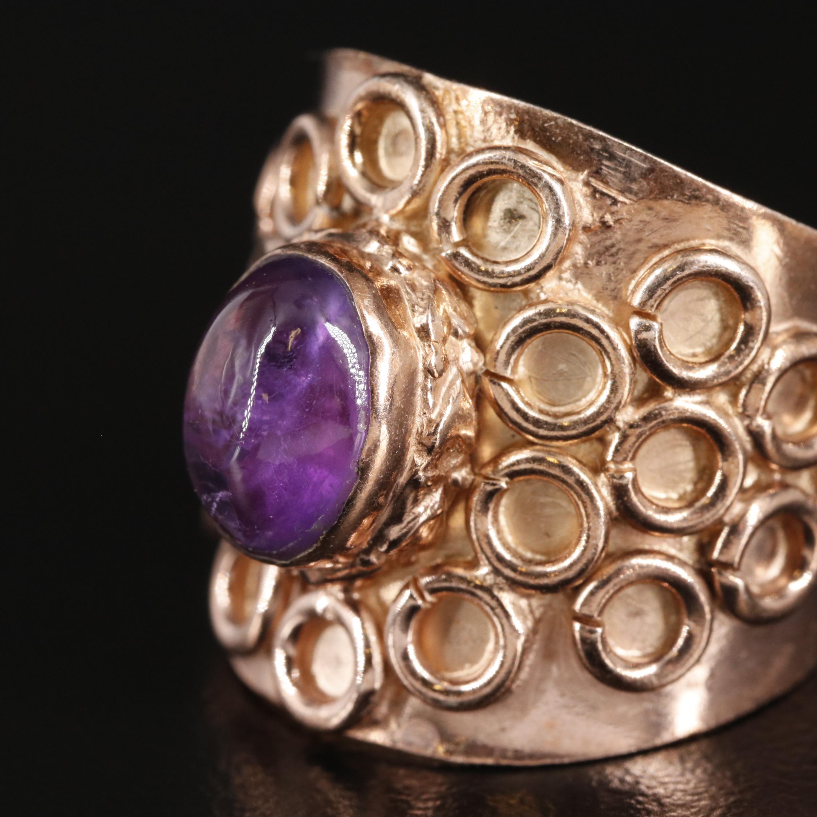 Amethyst Tapered Ring