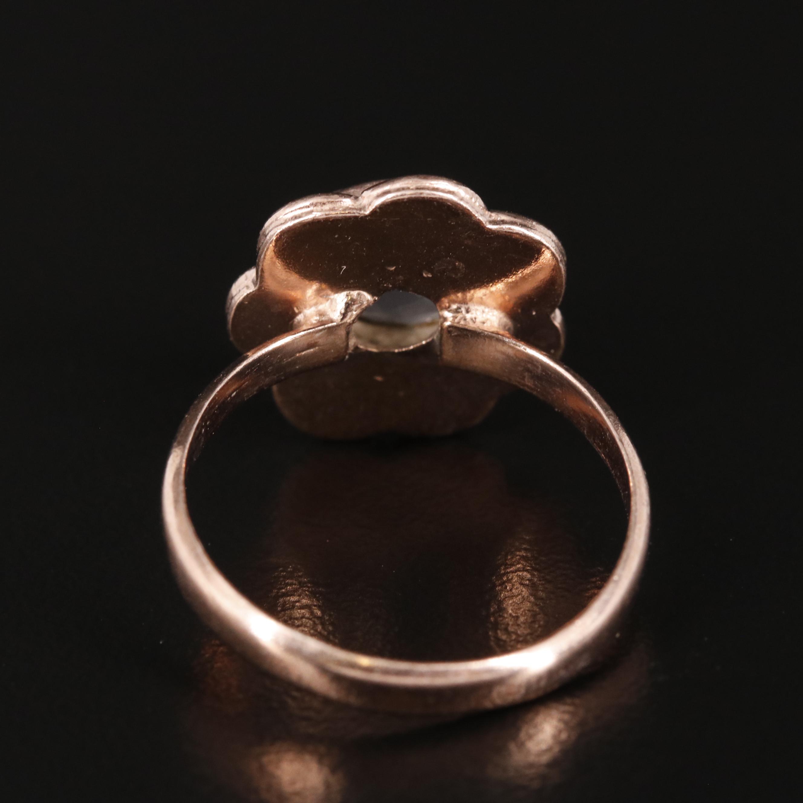 Rose Quartz Floral Ring