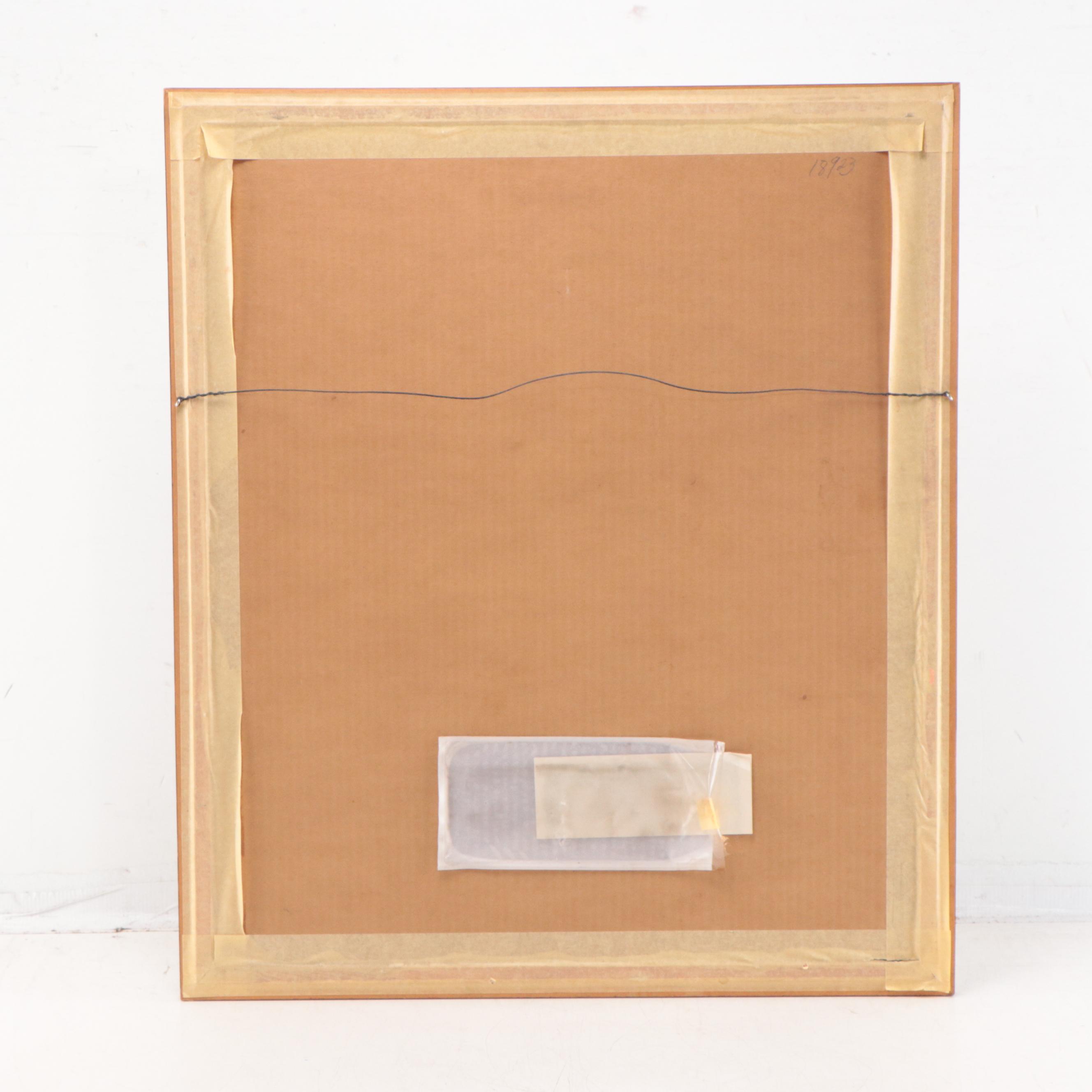 Curtis Hooper Mixed Media Print "Moshe Dayan," 1979