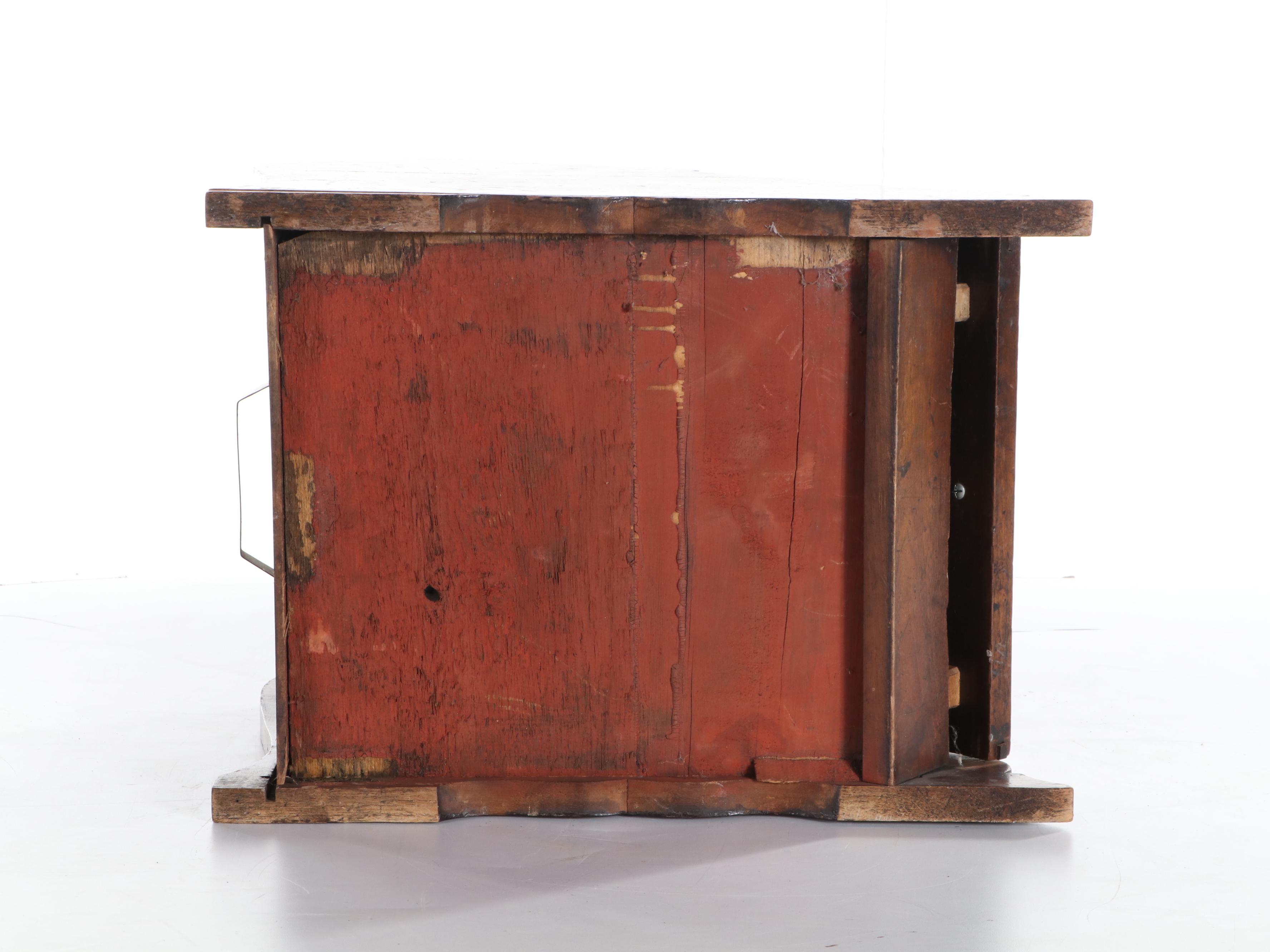 Victorian Wooden Coal Scuttle with Scoop, Early 20th Century