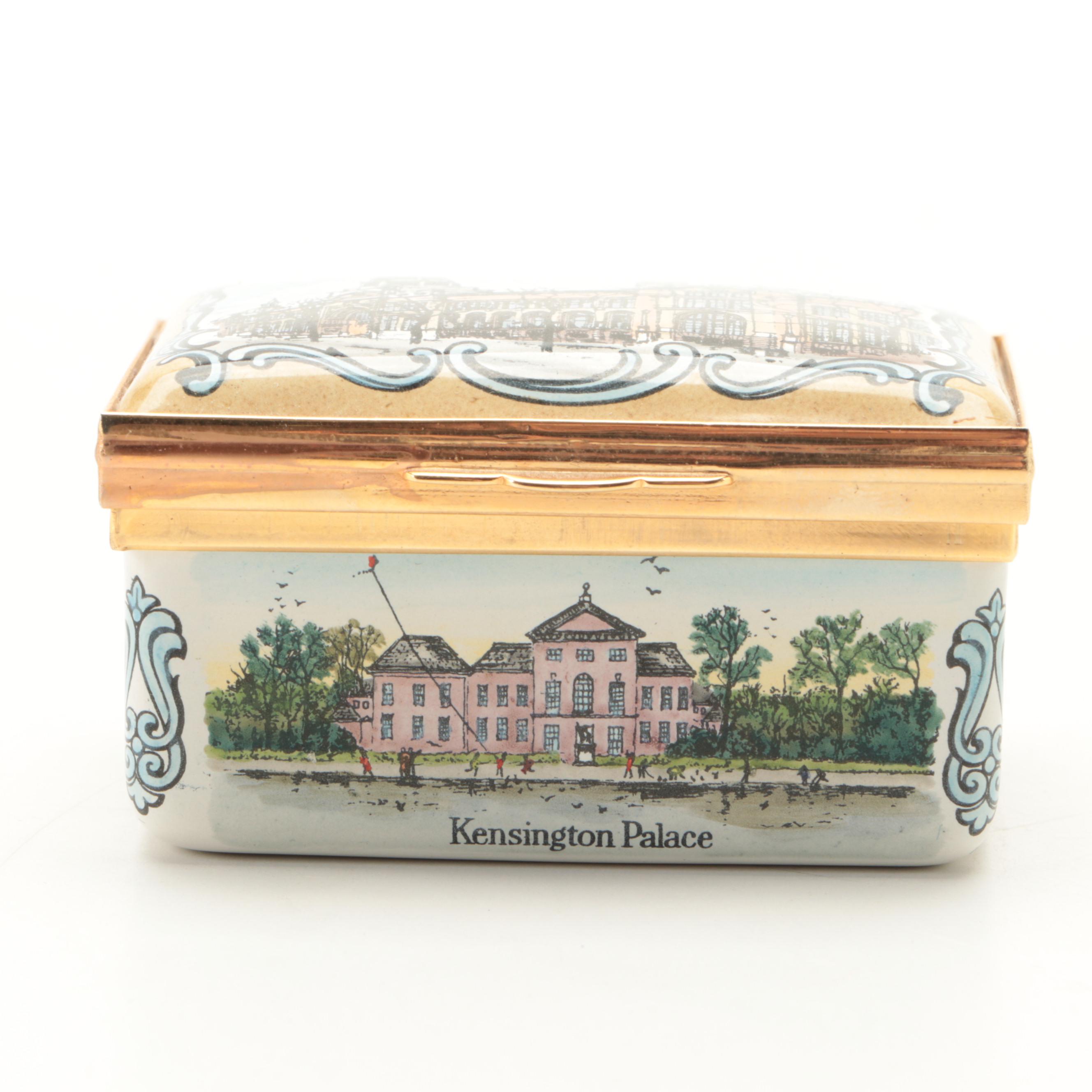 Halcyon Days Limited Edition "The Victoria & Albert Museum" Enameled Trinket Box