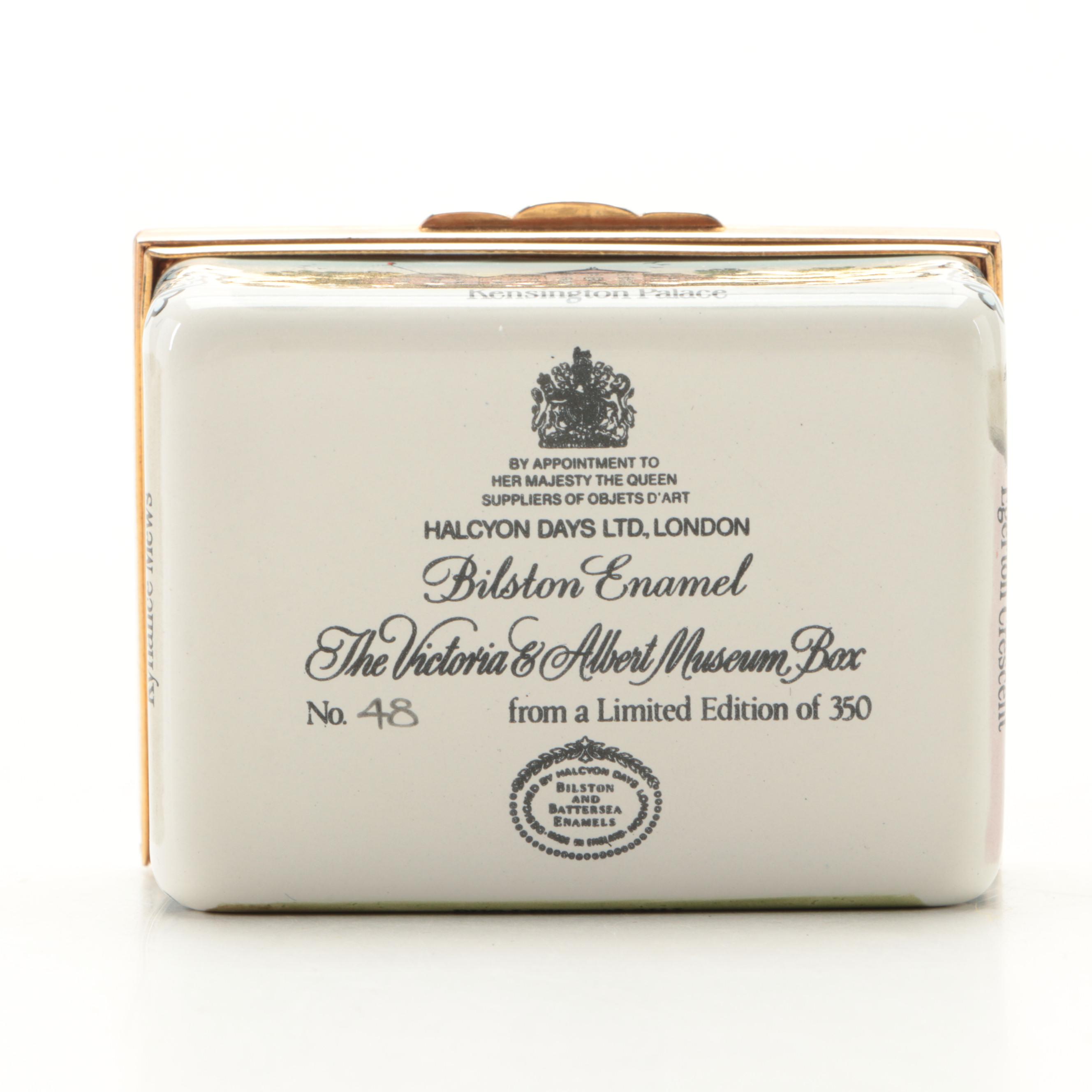 Halcyon Days Limited Edition "The Victoria & Albert Museum" Enameled Trinket Box