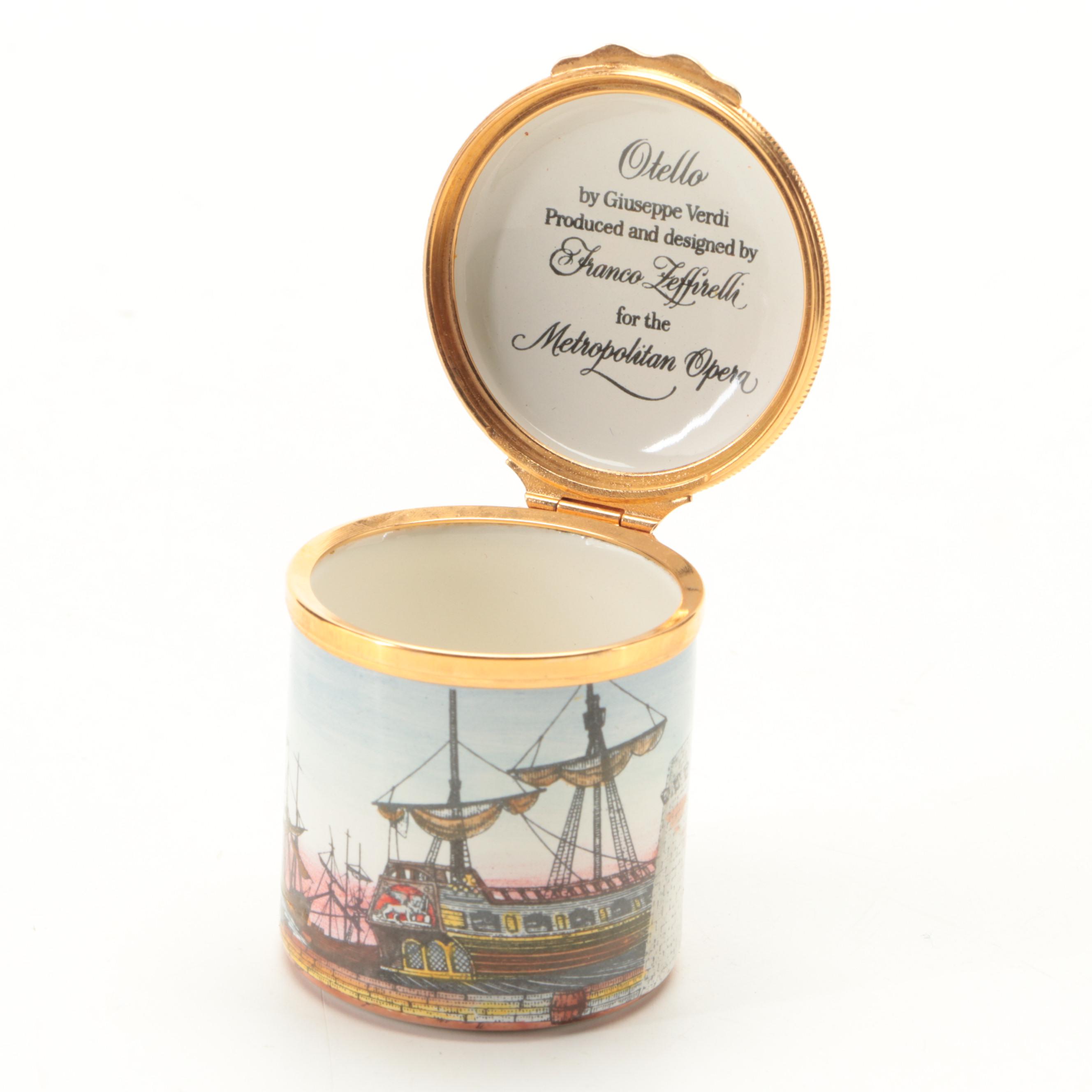 Halcyon Days Limited Edition Metropolitan Opera Centennial "Otello" Box, 1983