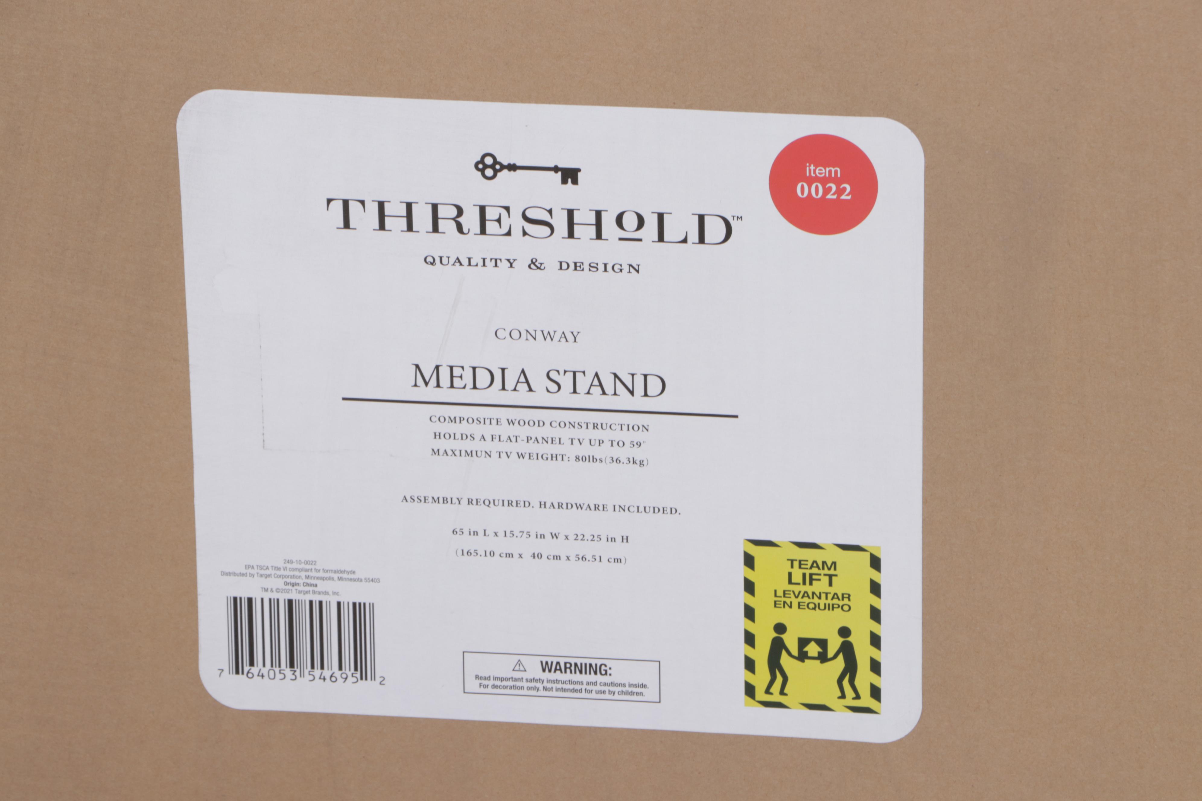 Threshold Conway Media Stand in Grey