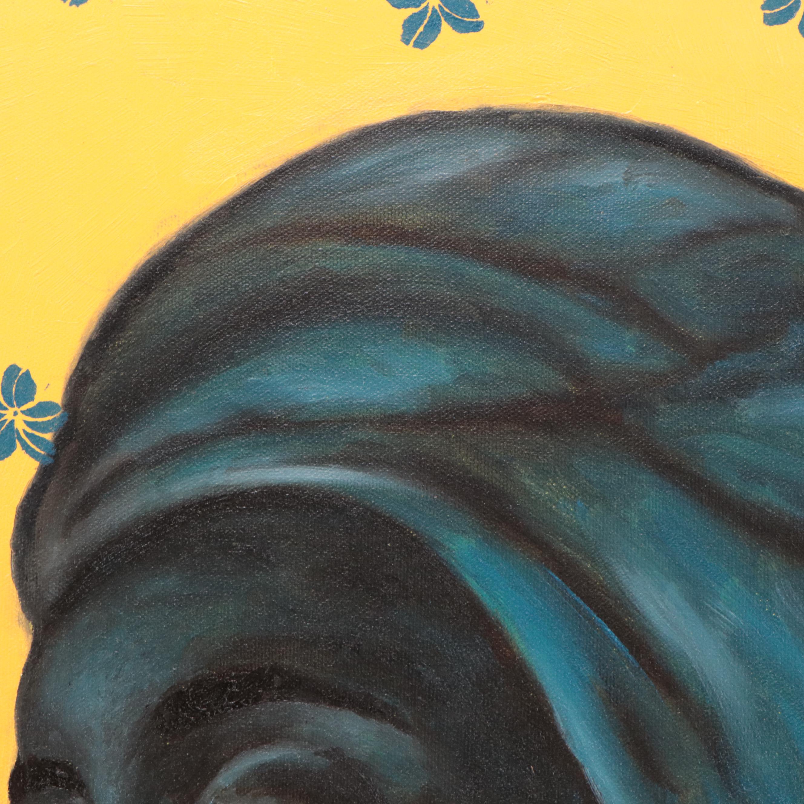 Oluwakemi Omowaire Oil Painting "Waiting," 21st Century