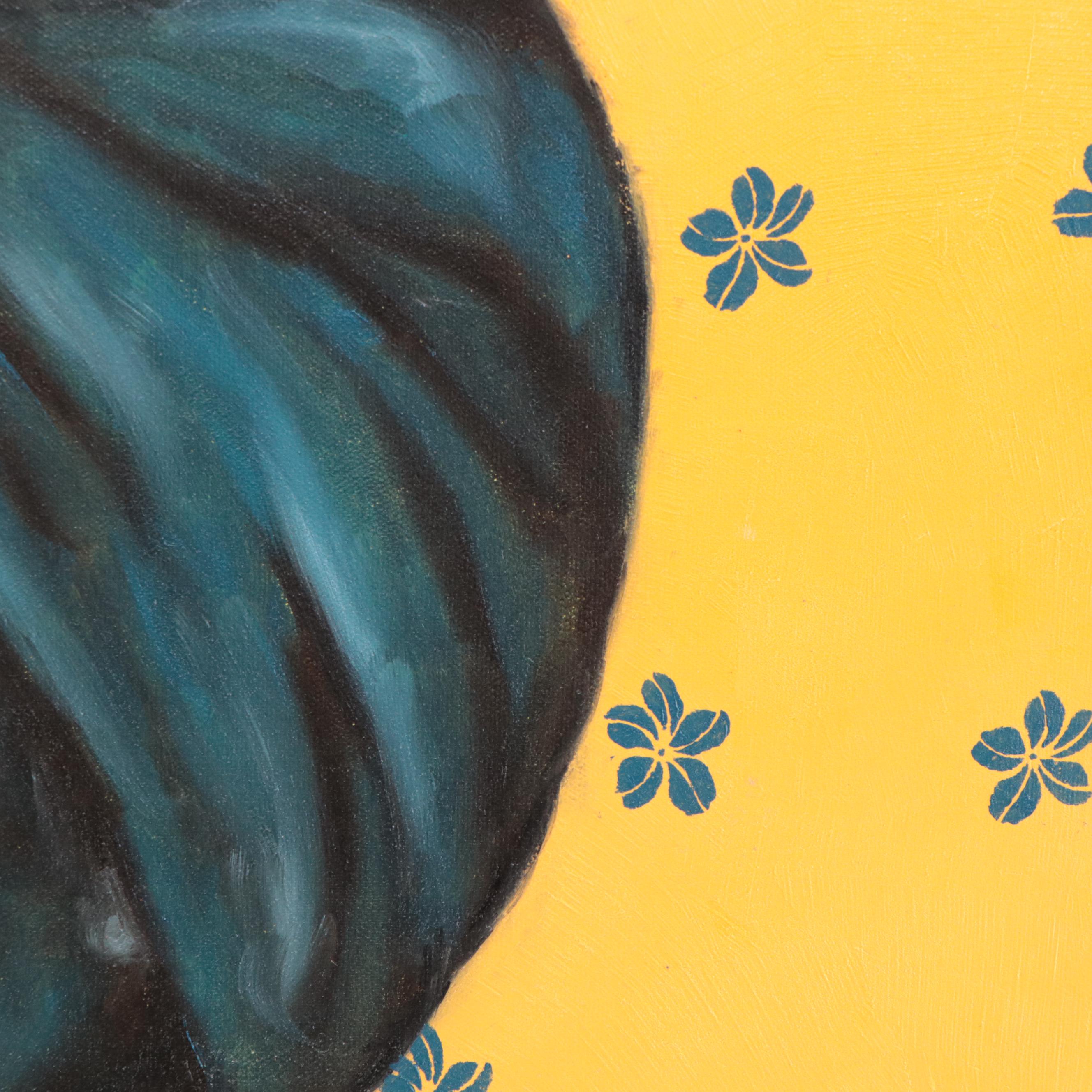 Oluwakemi Omowaire Oil Painting "Waiting," 21st Century