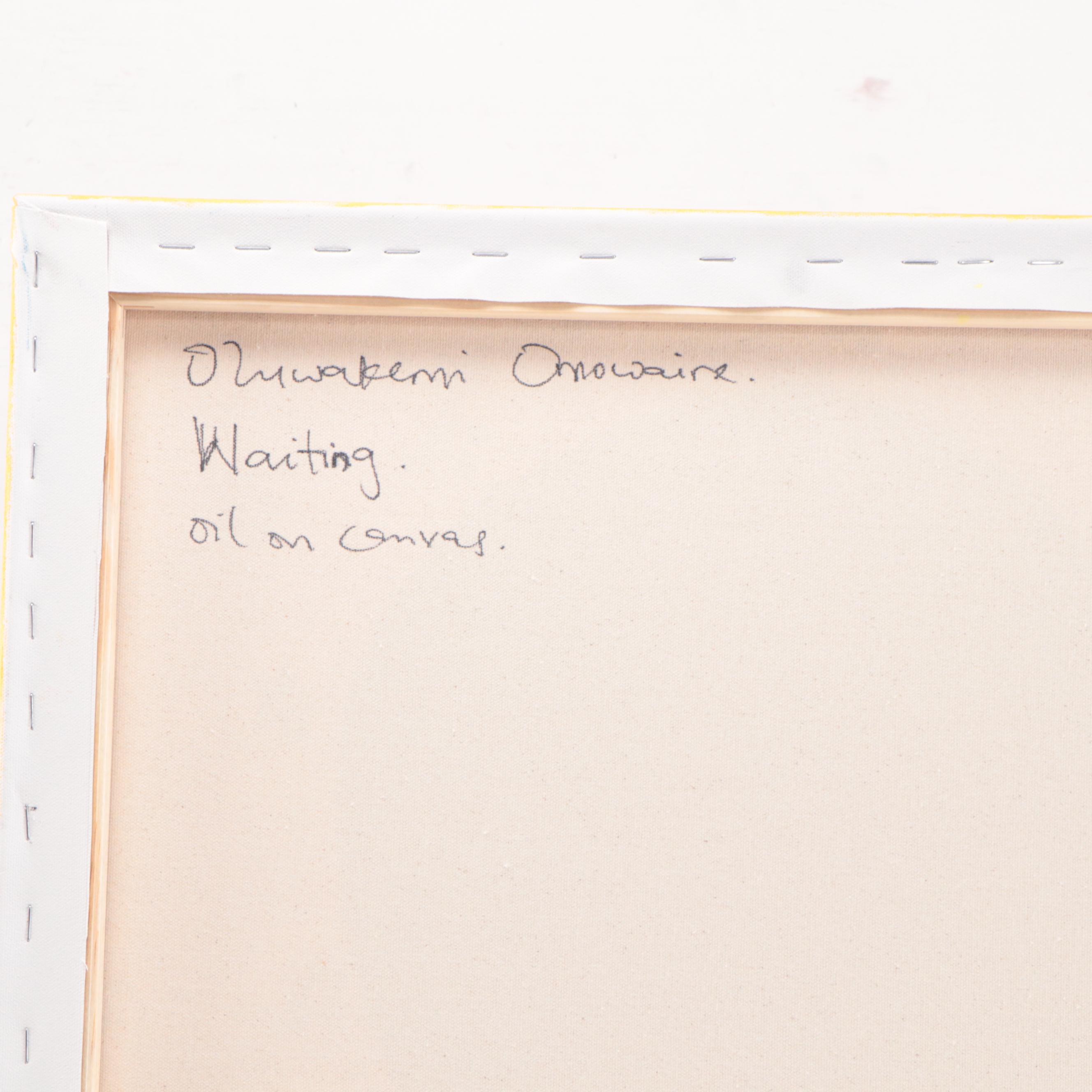 Oluwakemi Omowaire Oil Painting "Waiting," 21st Century