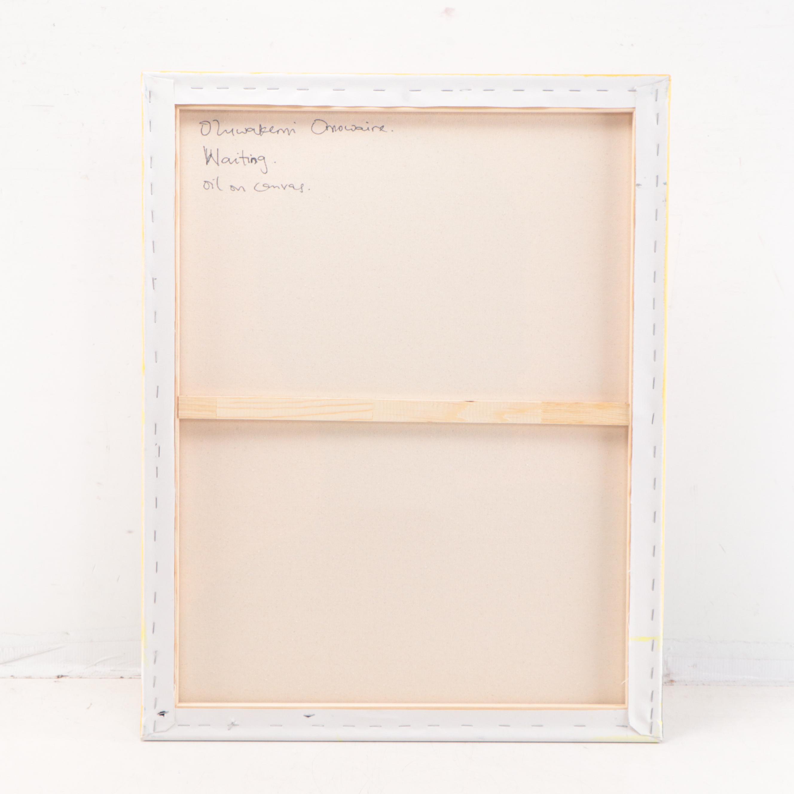 Oluwakemi Omowaire Oil Painting "Waiting," 21st Century