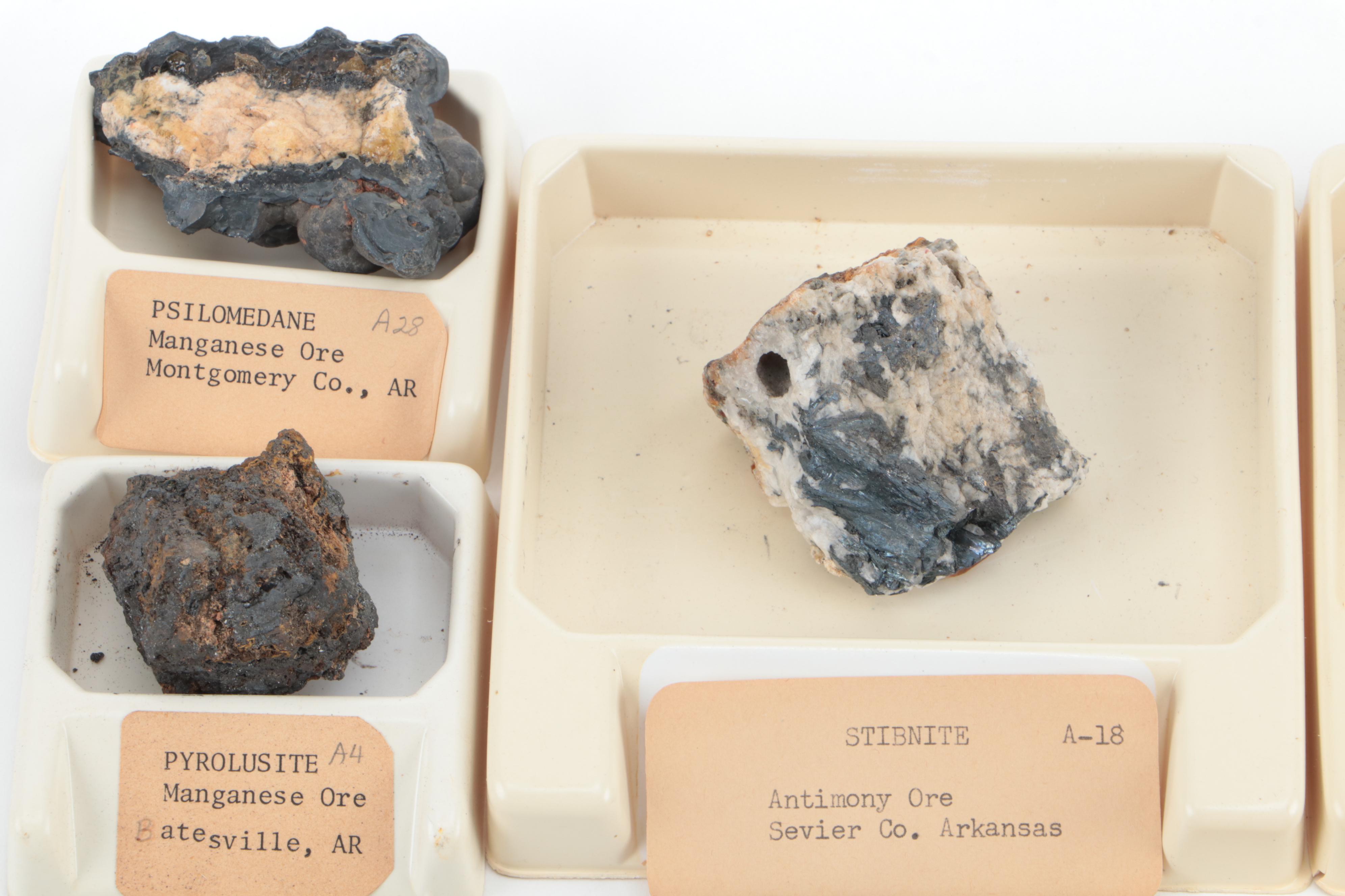 Native Copper, Silver Ore, Galenite and Other Mineral and Ore Specimens