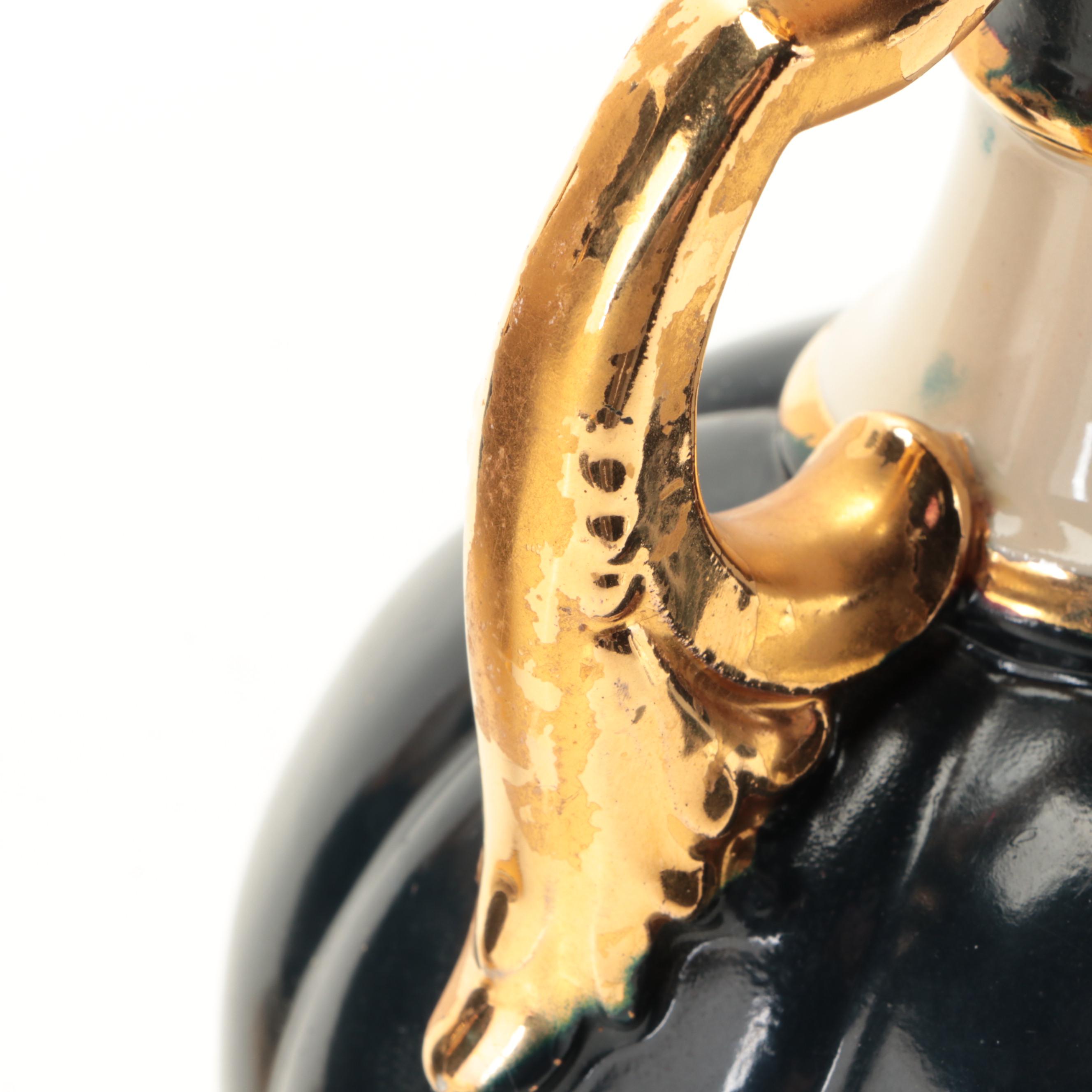 Ceramic Urn Boudoir Lamps