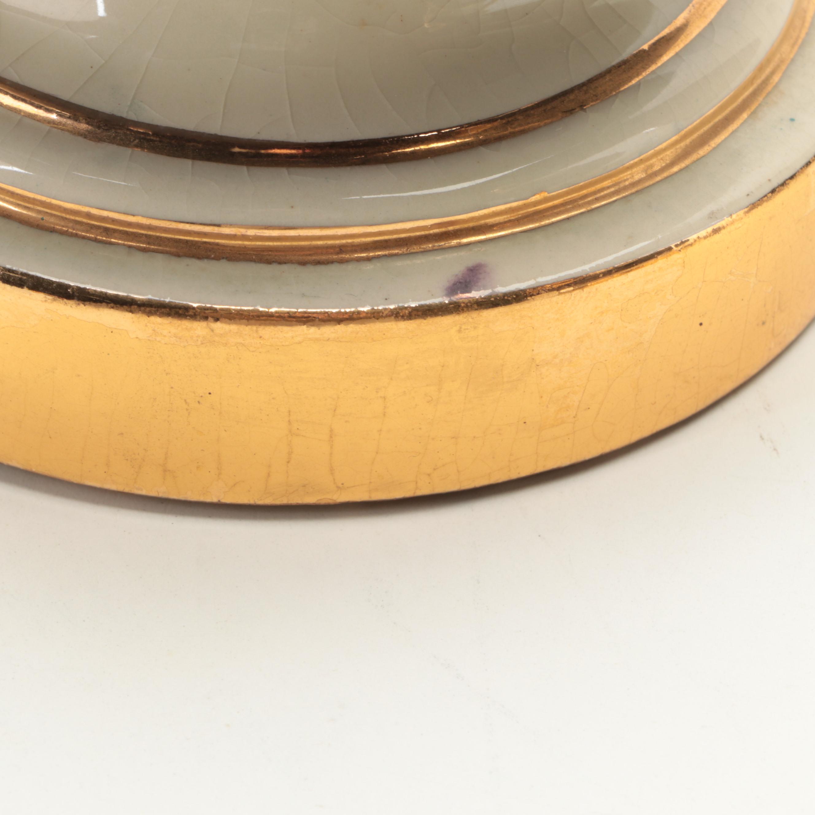 Ceramic Urn Boudoir Lamps