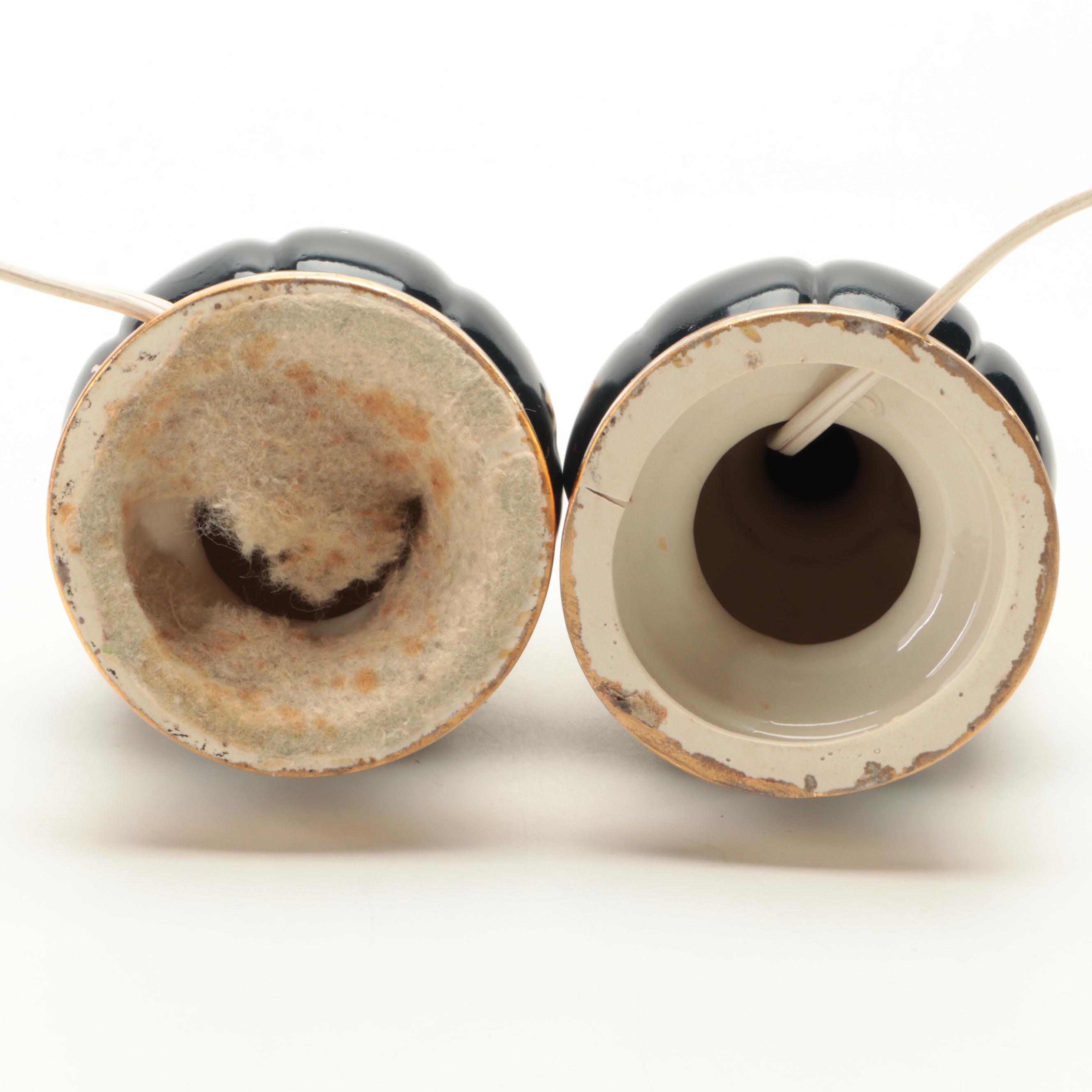 Ceramic Urn Boudoir Lamps