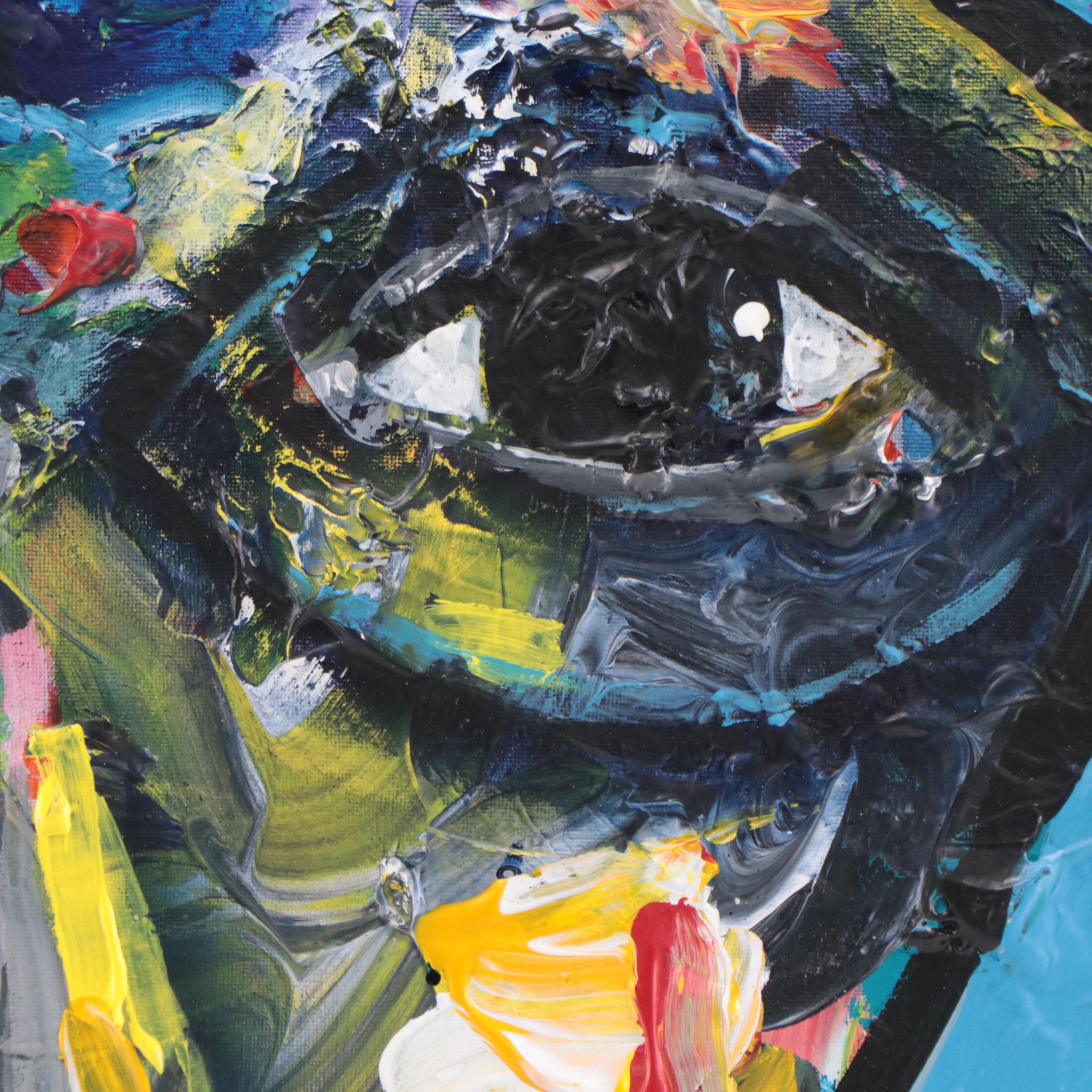 Abiola Idowu Mixed Media Painting "Fantasy II," 2023