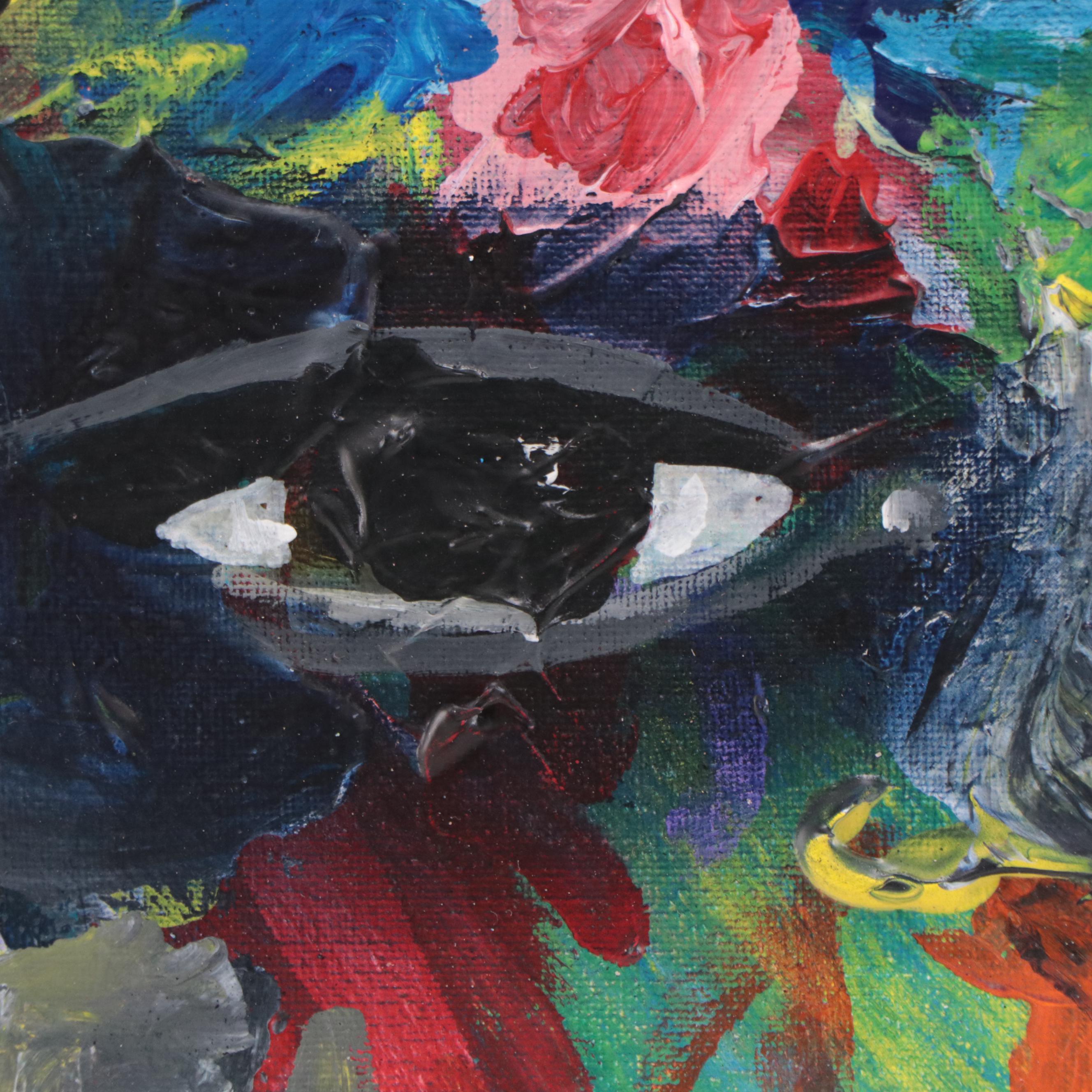 Abiola Idowu Mixed Media Painting "Fantasy II," 2023