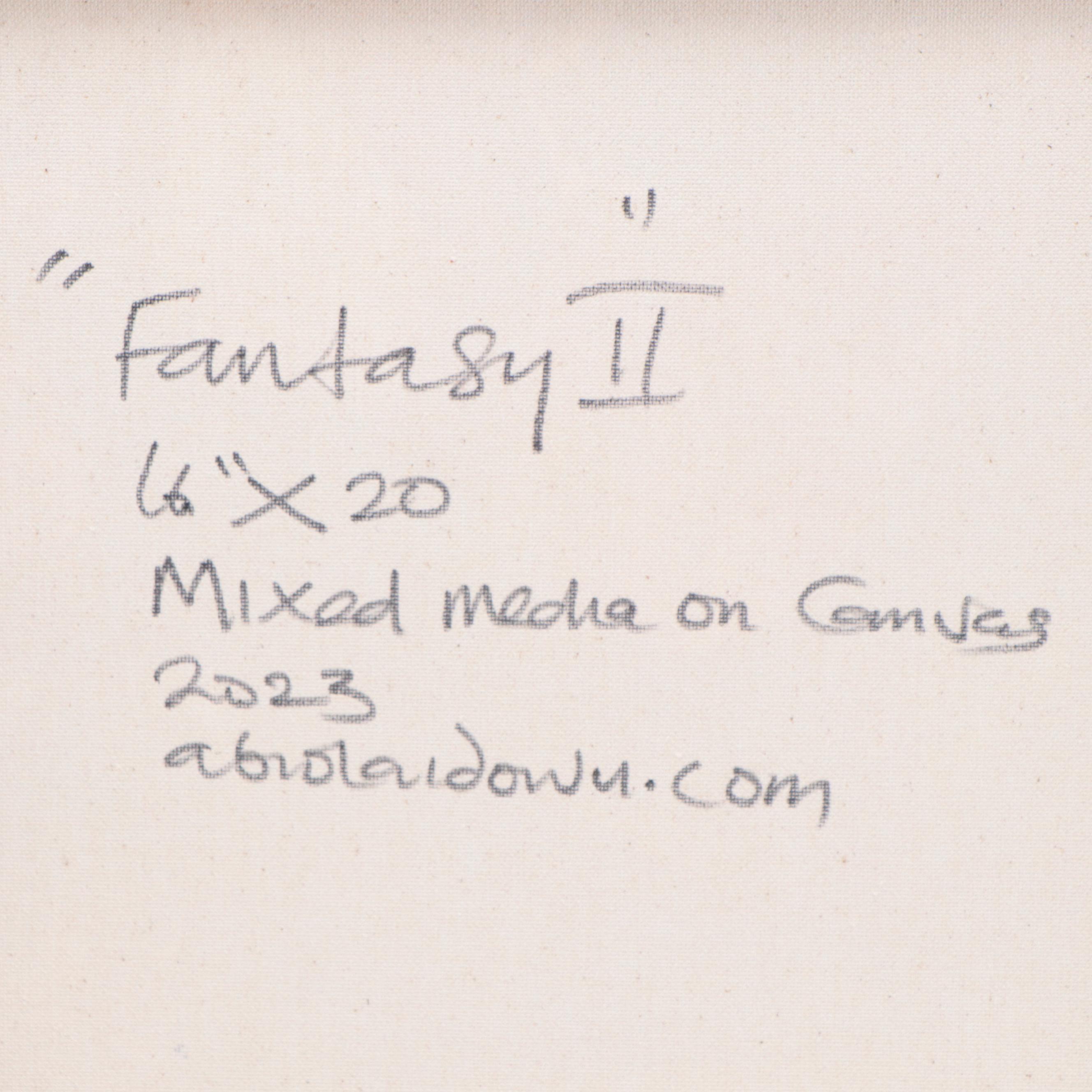 Abiola Idowu Mixed Media Painting "Fantasy II," 2023