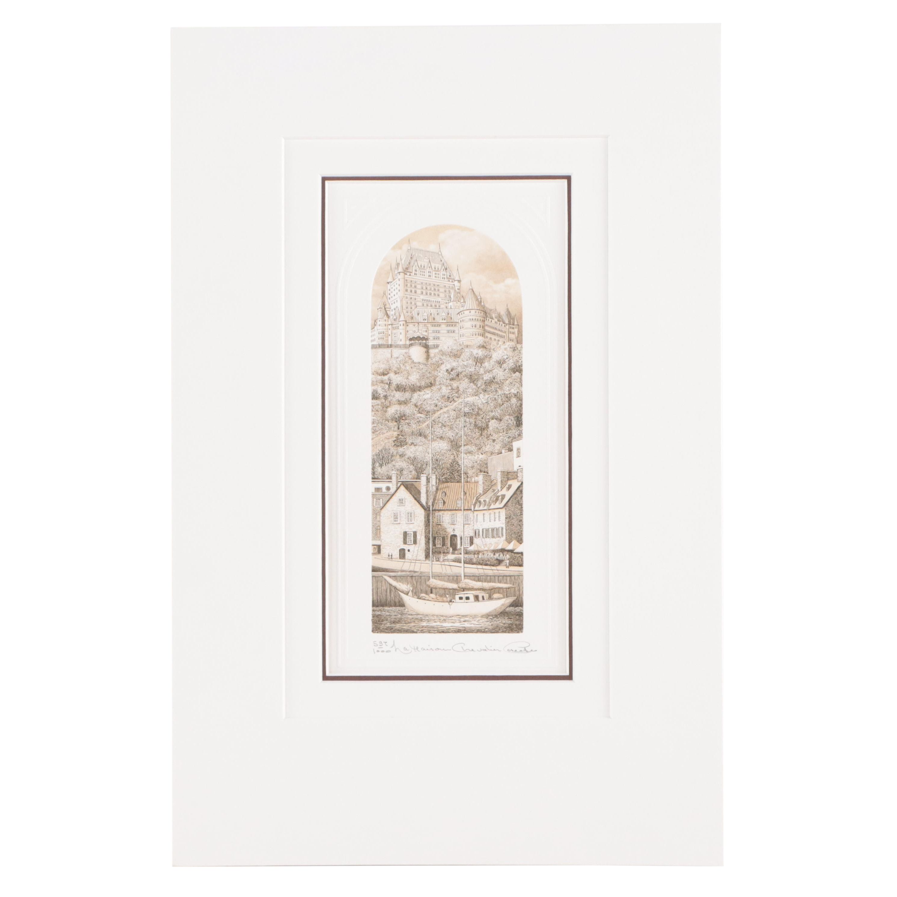 Pascale Gravel d'Autune Etching "La Maison Chevalier Cascade"